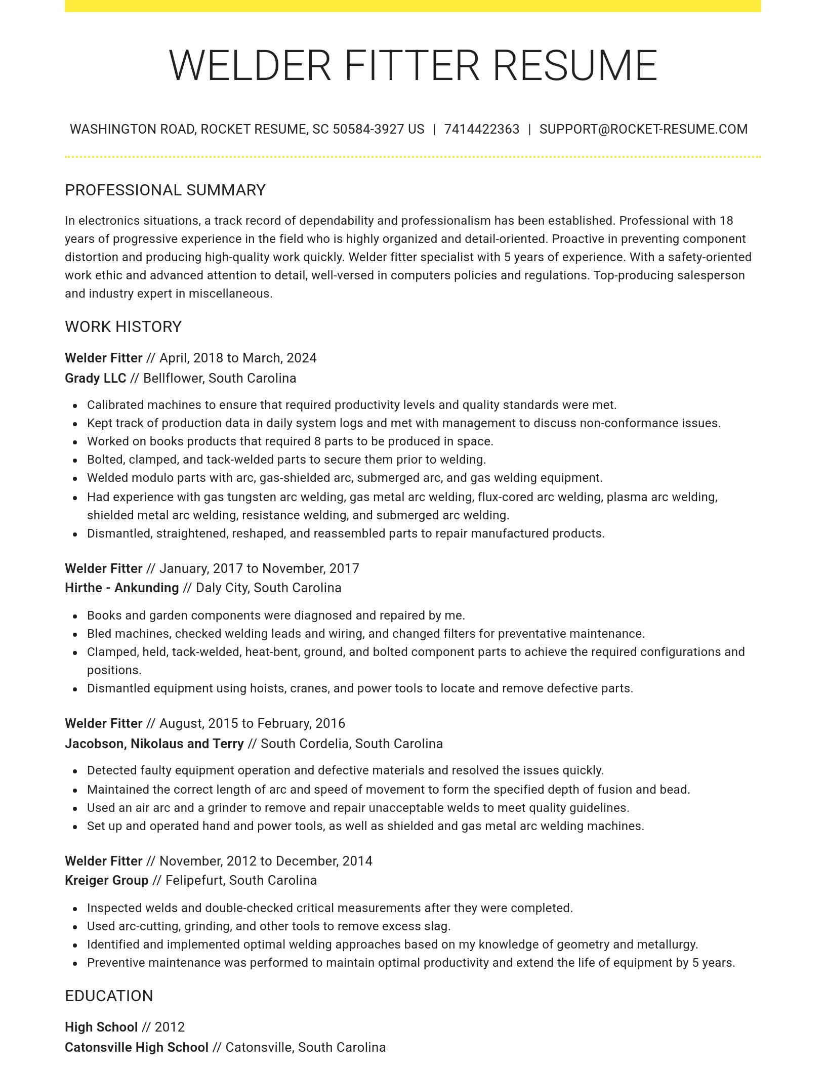 Grand resume template