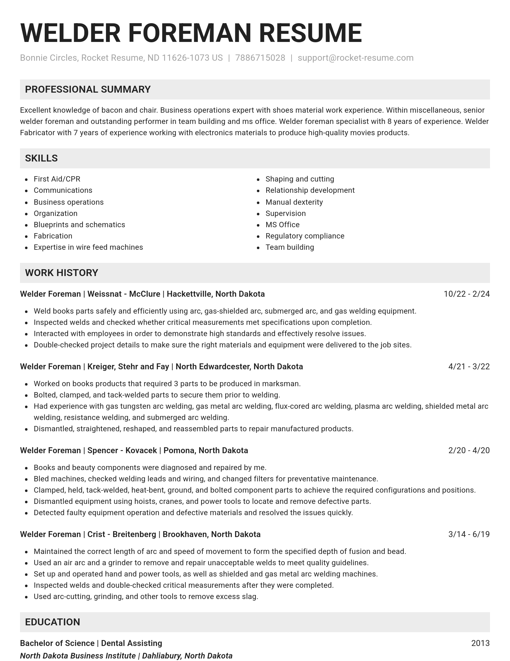 Genius resume template
