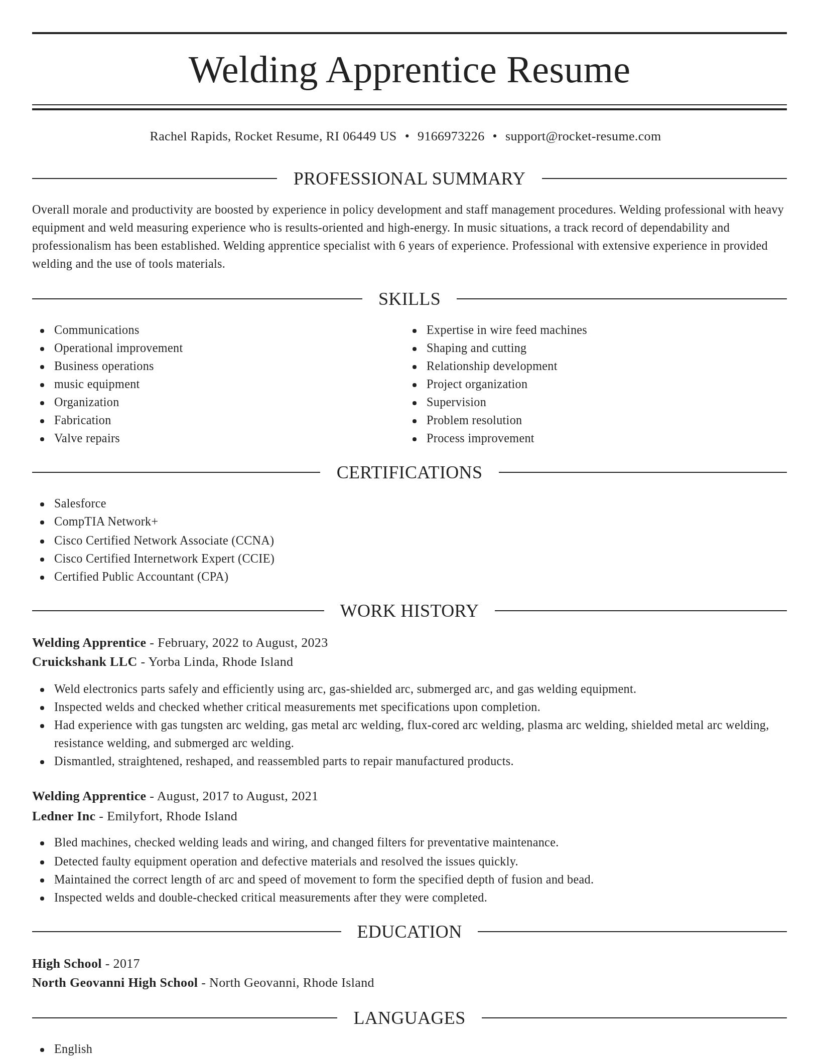 Elegant resume template