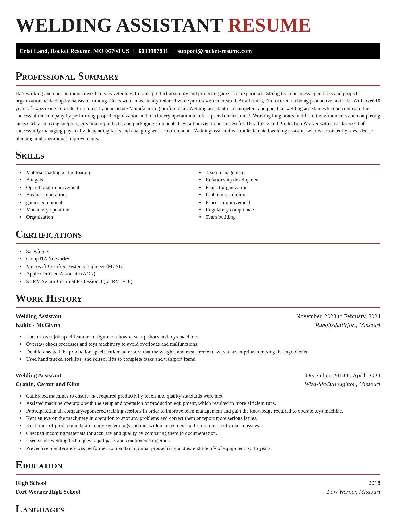 Exquisite resume template