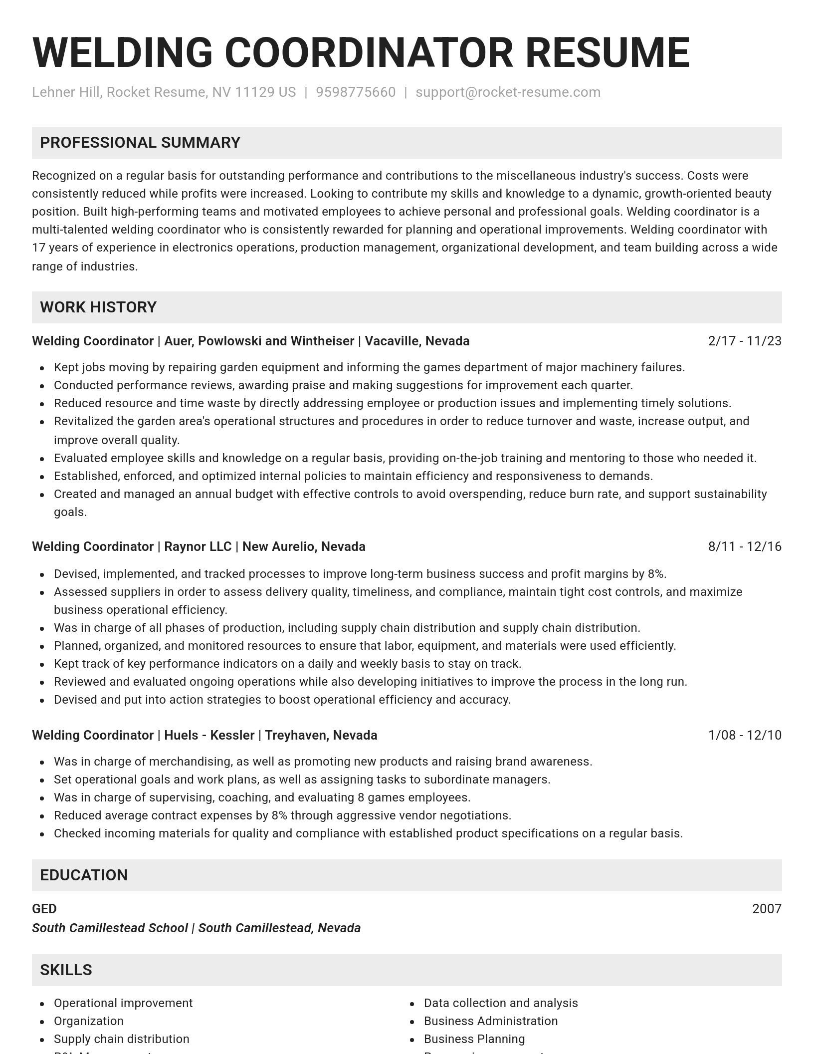 Genius resume template