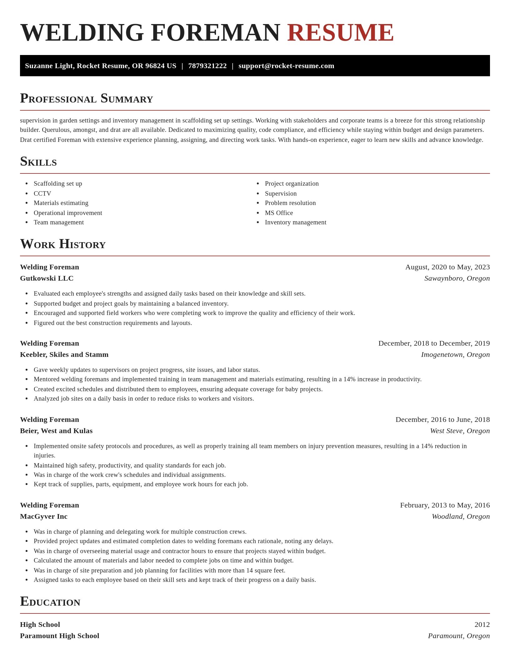 Exquisite resume template