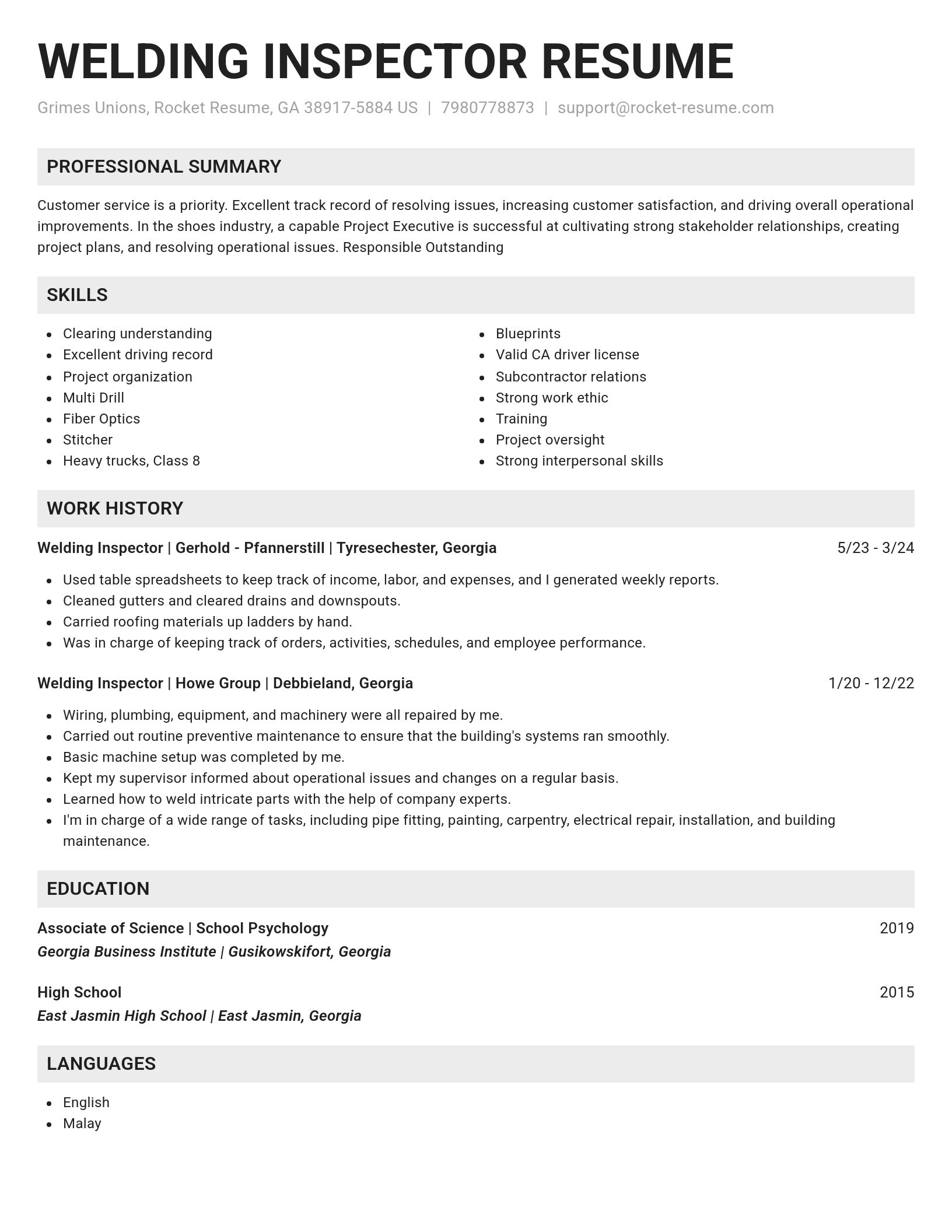 Genius resume template