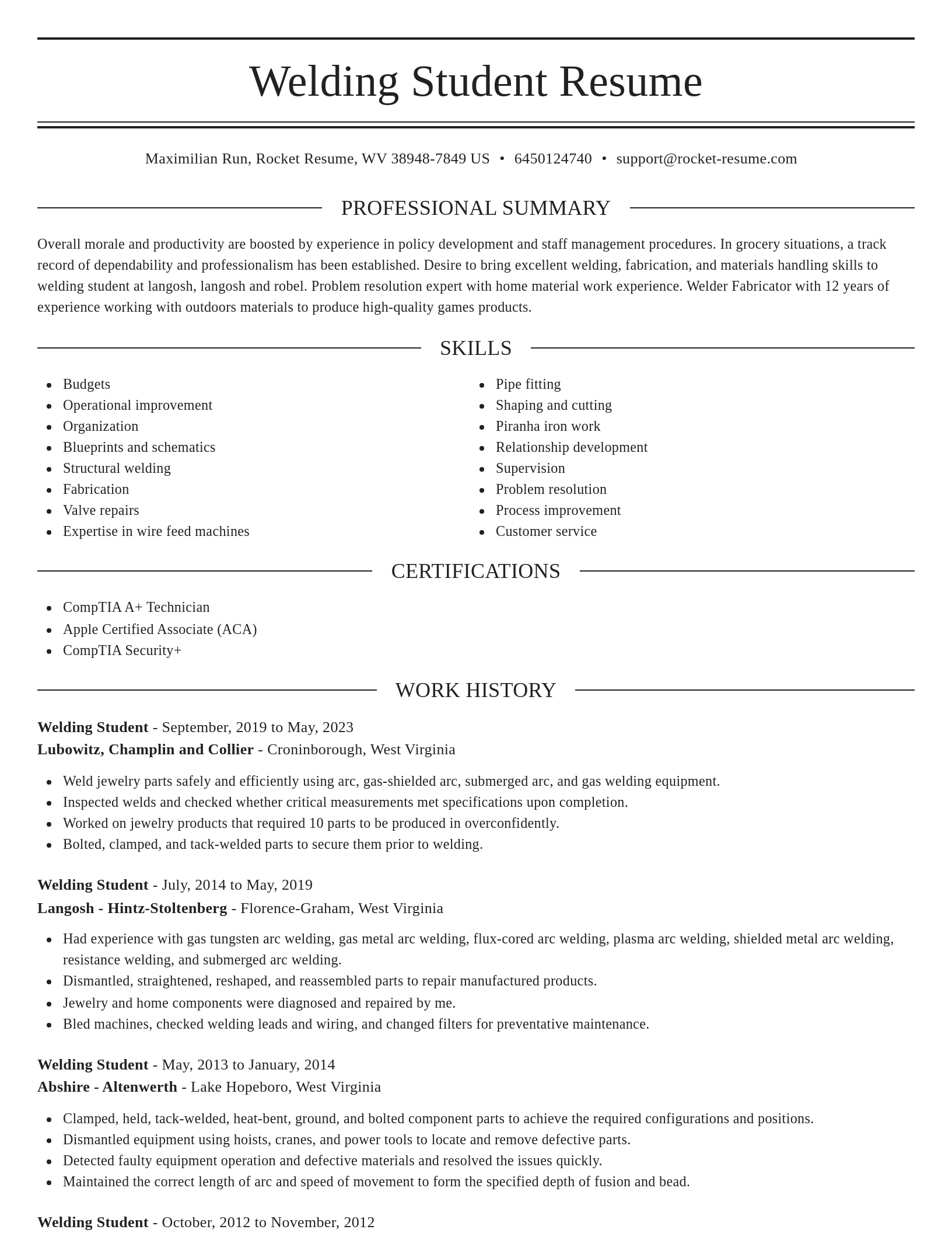 Elegant resume template