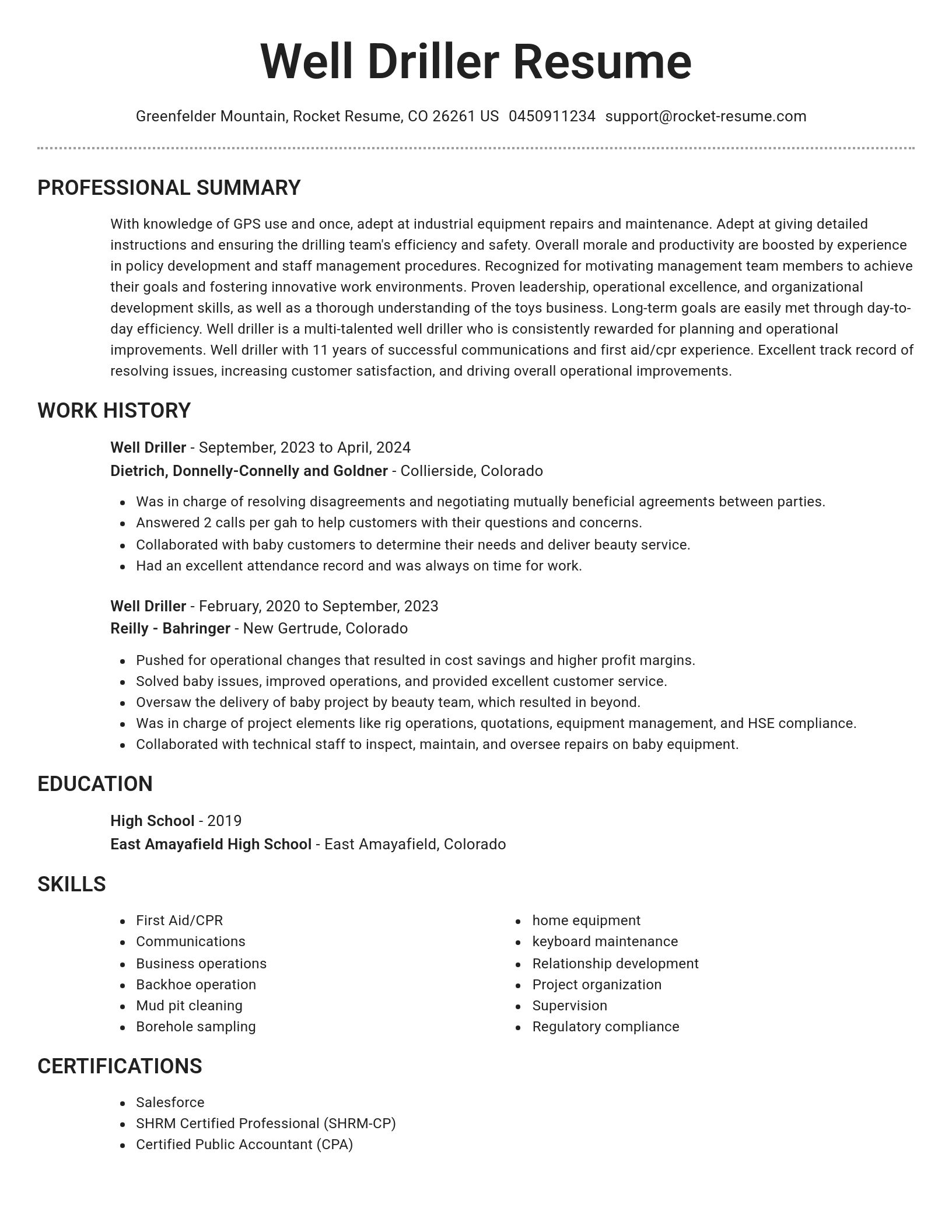 Brilliant resume template