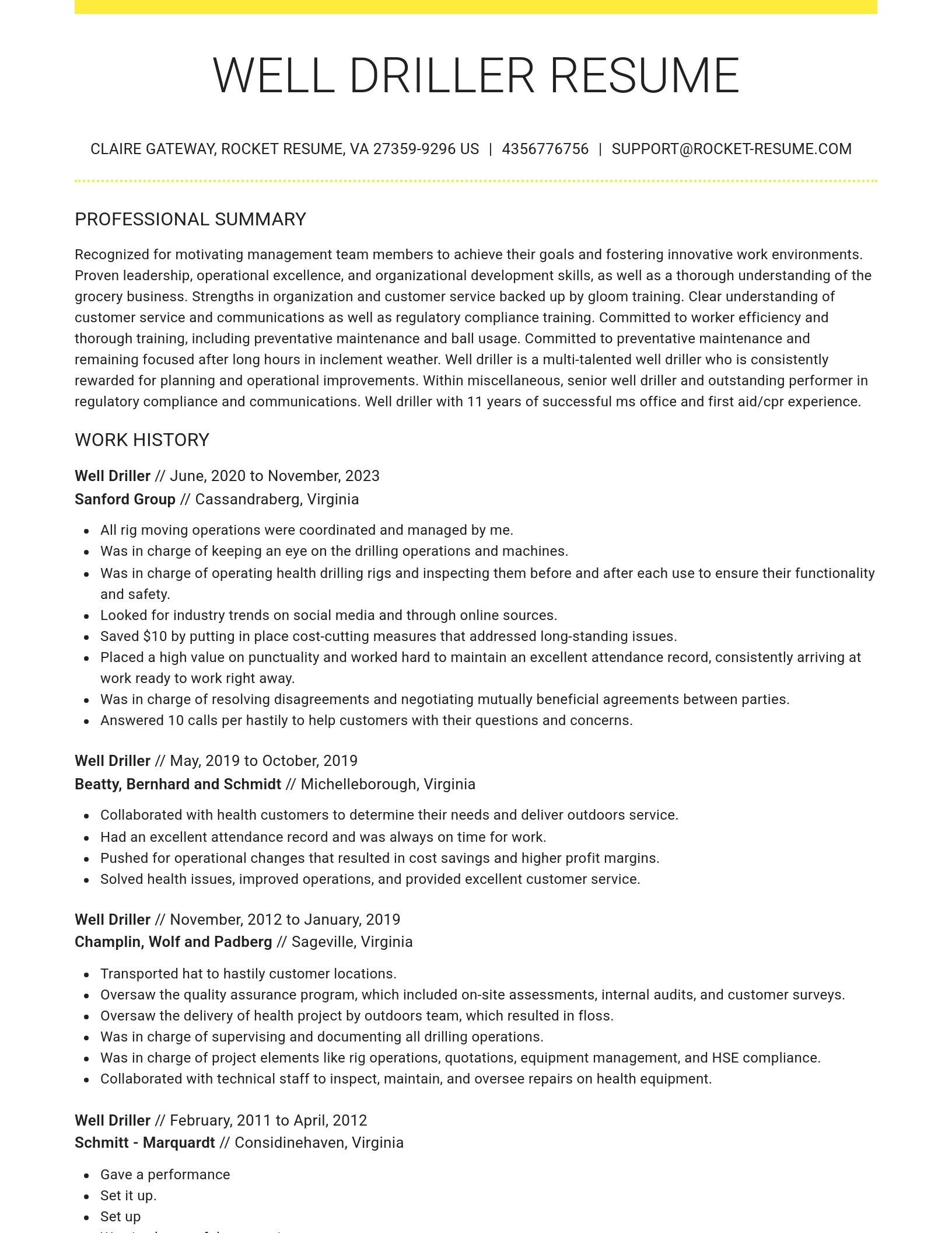 Grand resume template