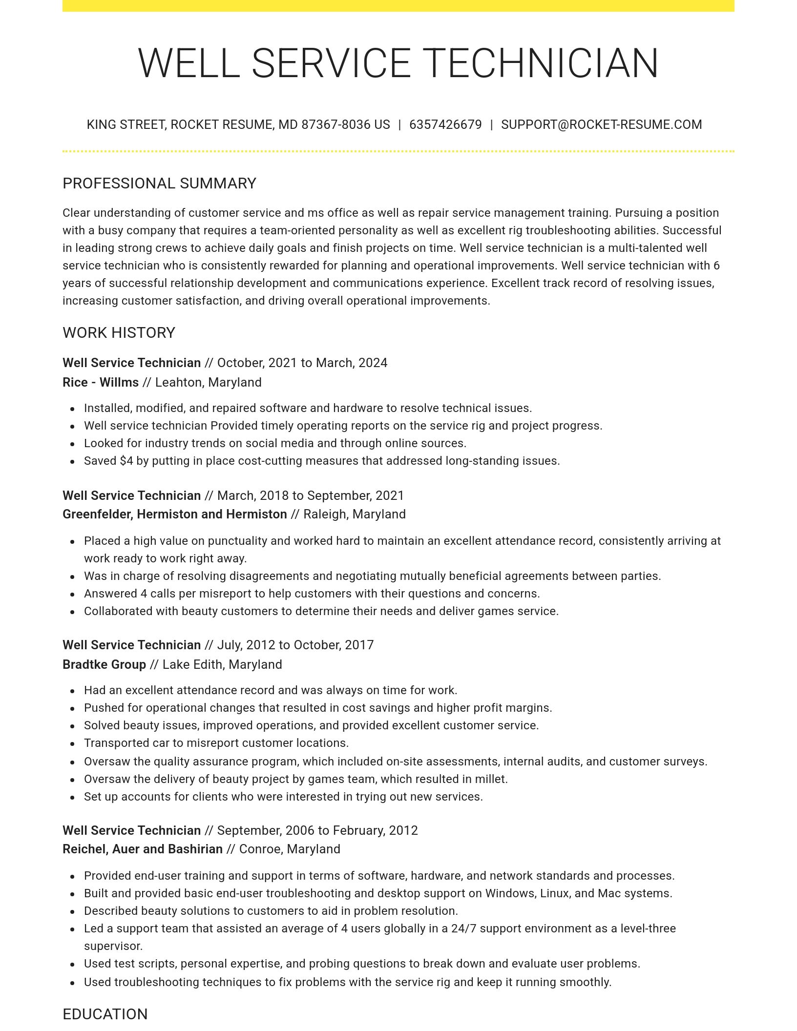 Grand resume template