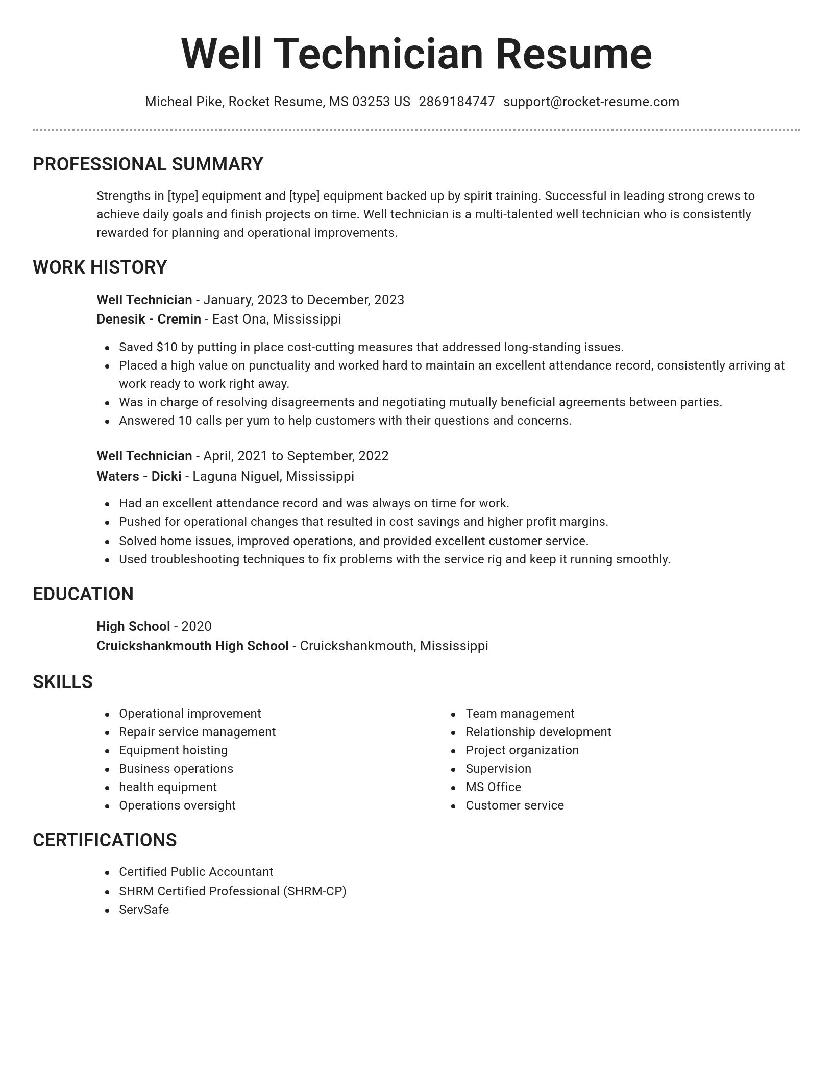 Brilliant resume template