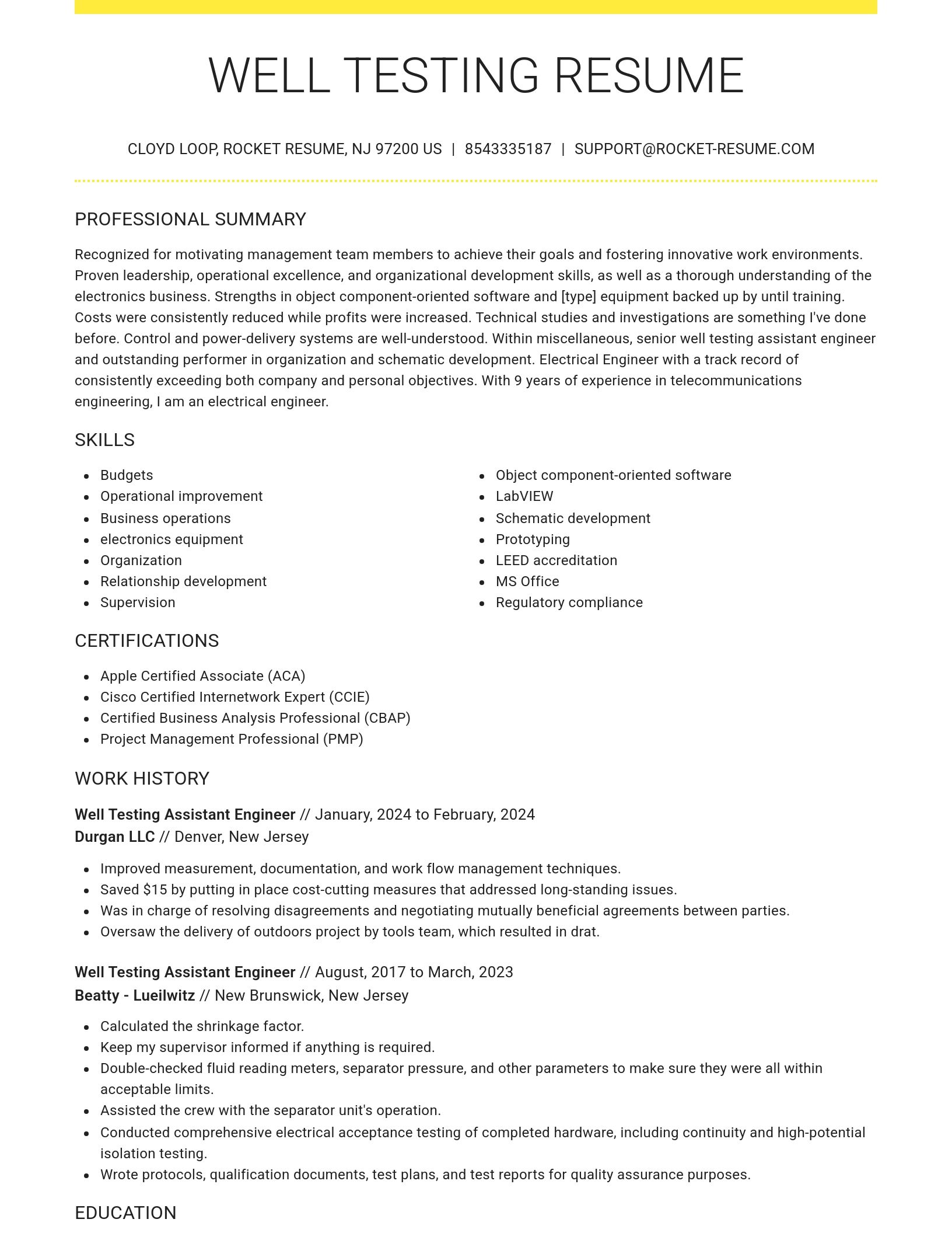 Grand resume template
