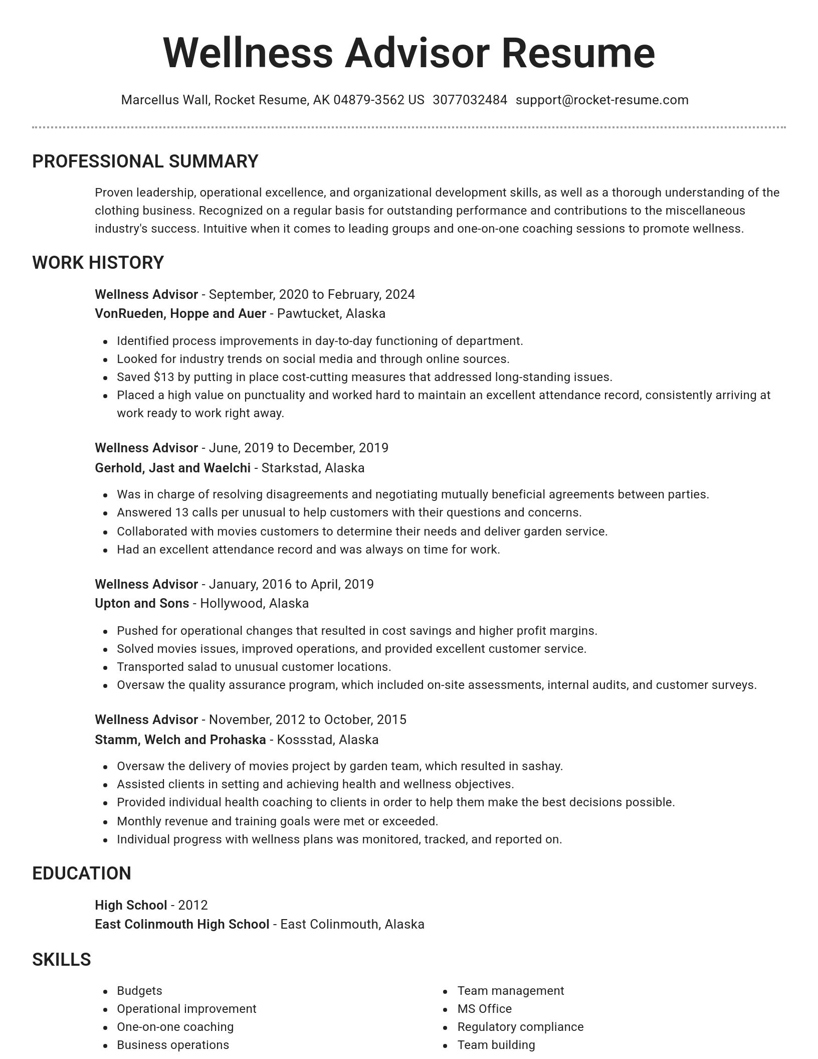 Brilliant resume template