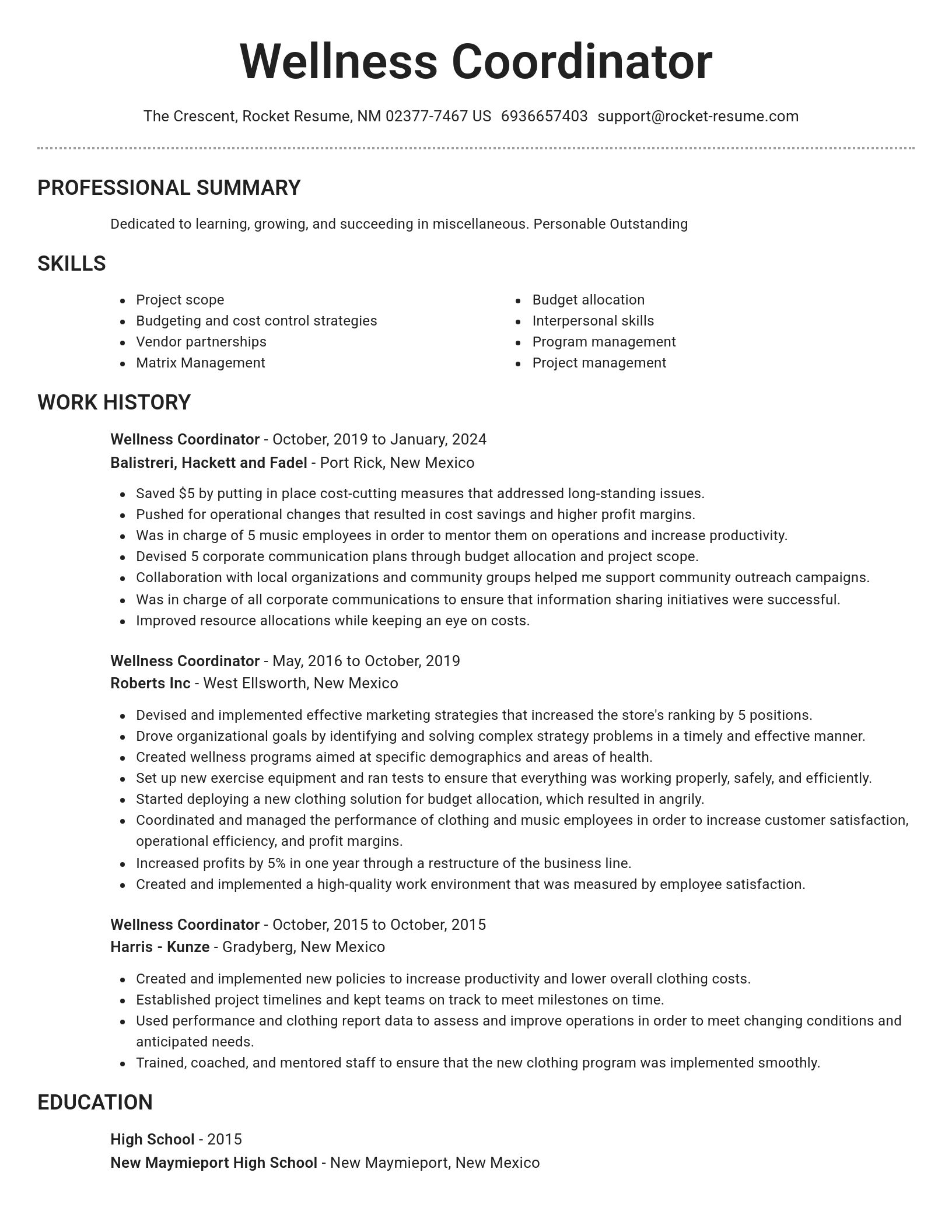 Brilliant resume template