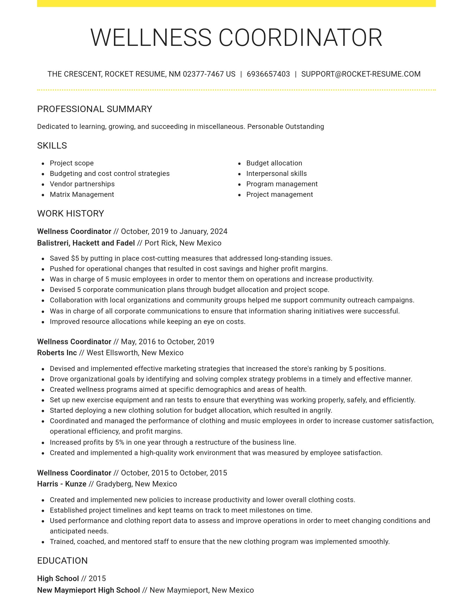 Grand resume template