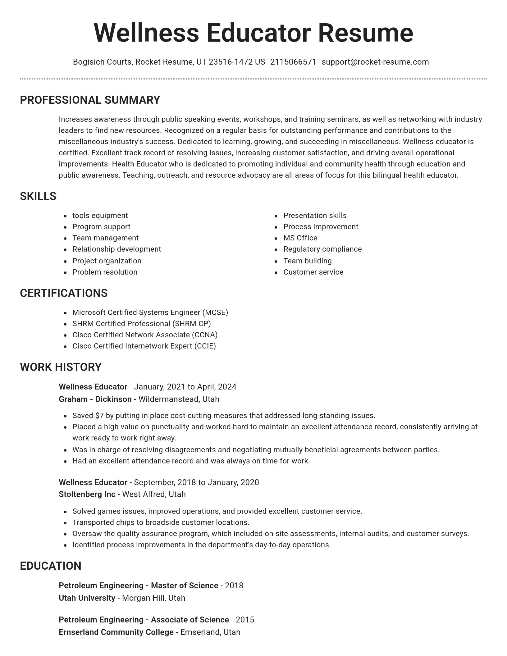Brilliant resume template