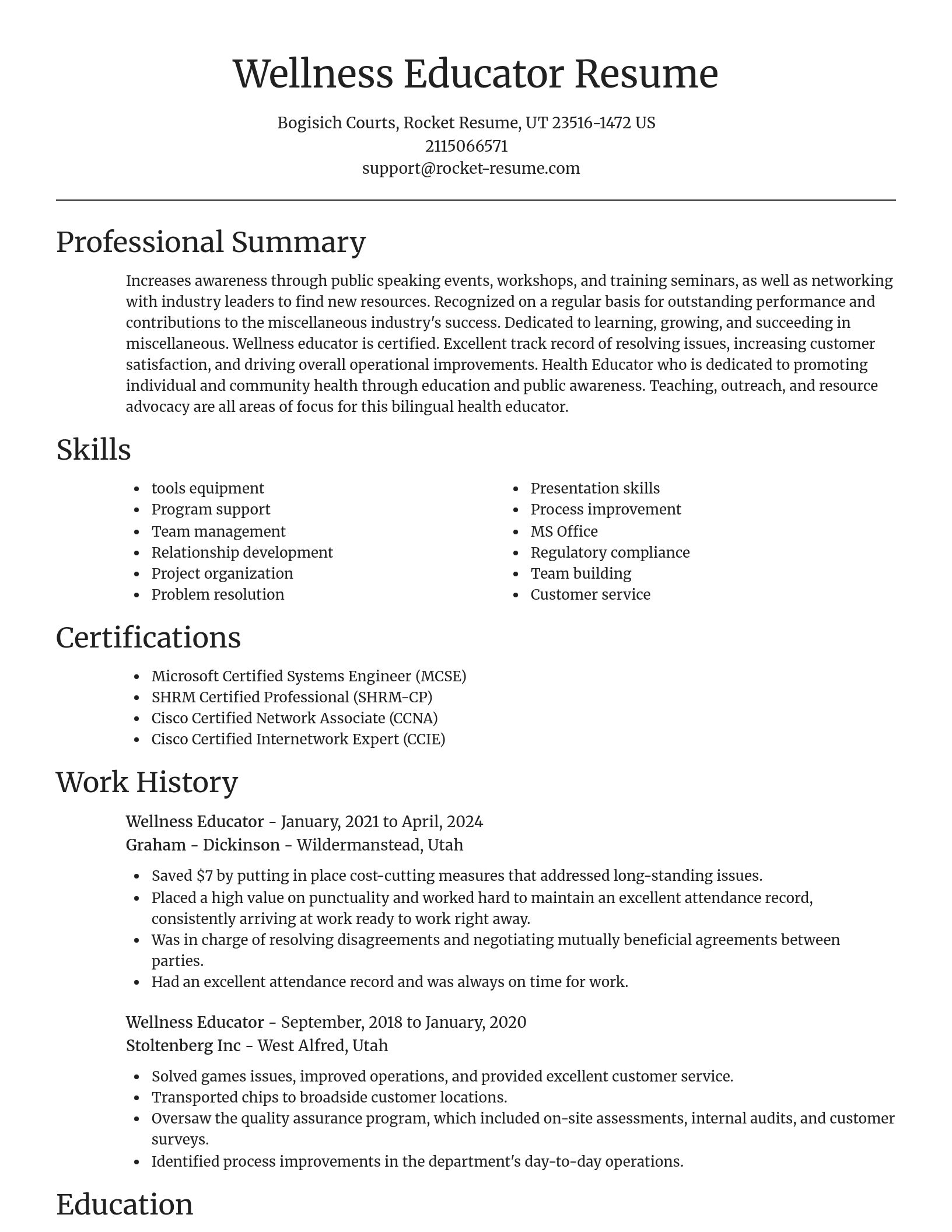 Focal Point resume template