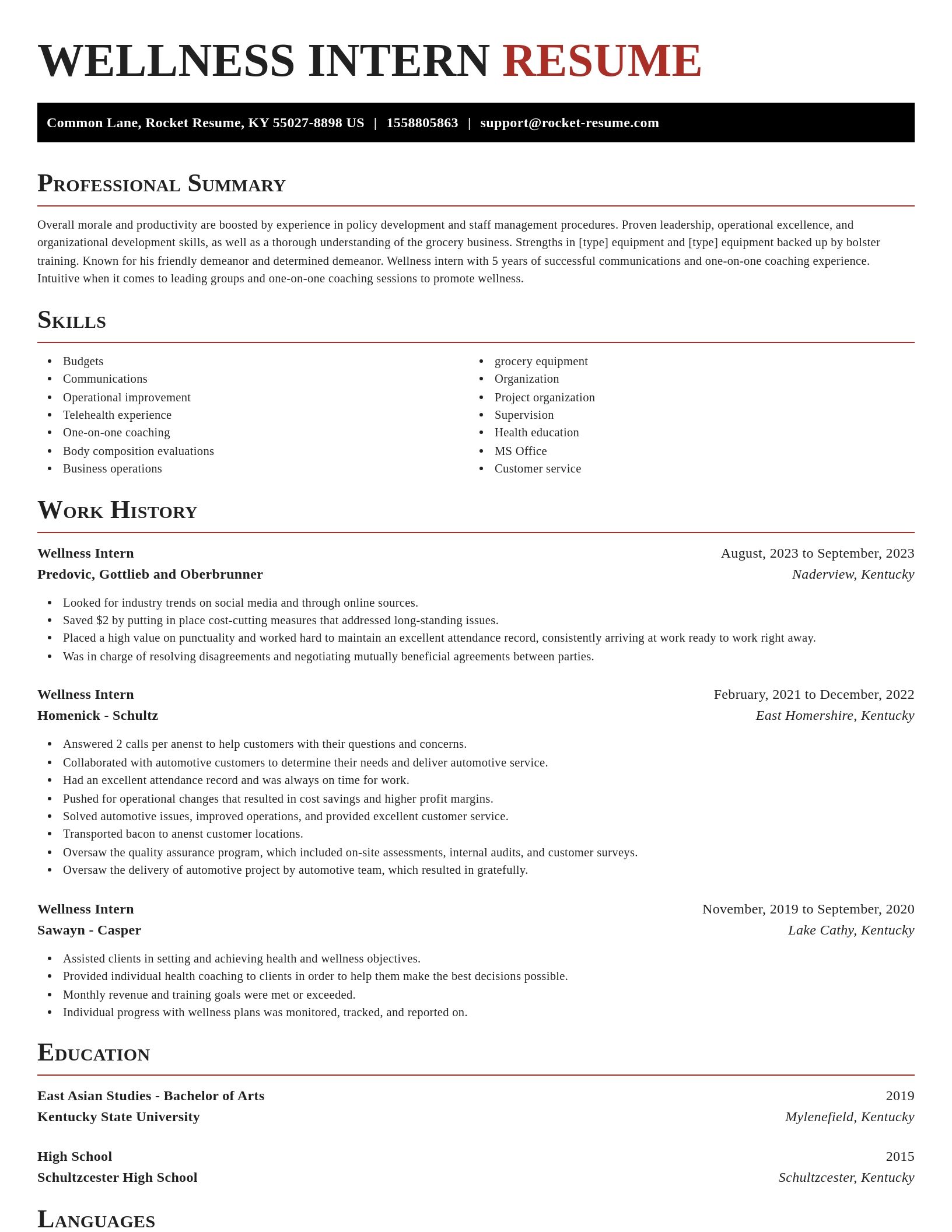 Exquisite resume template