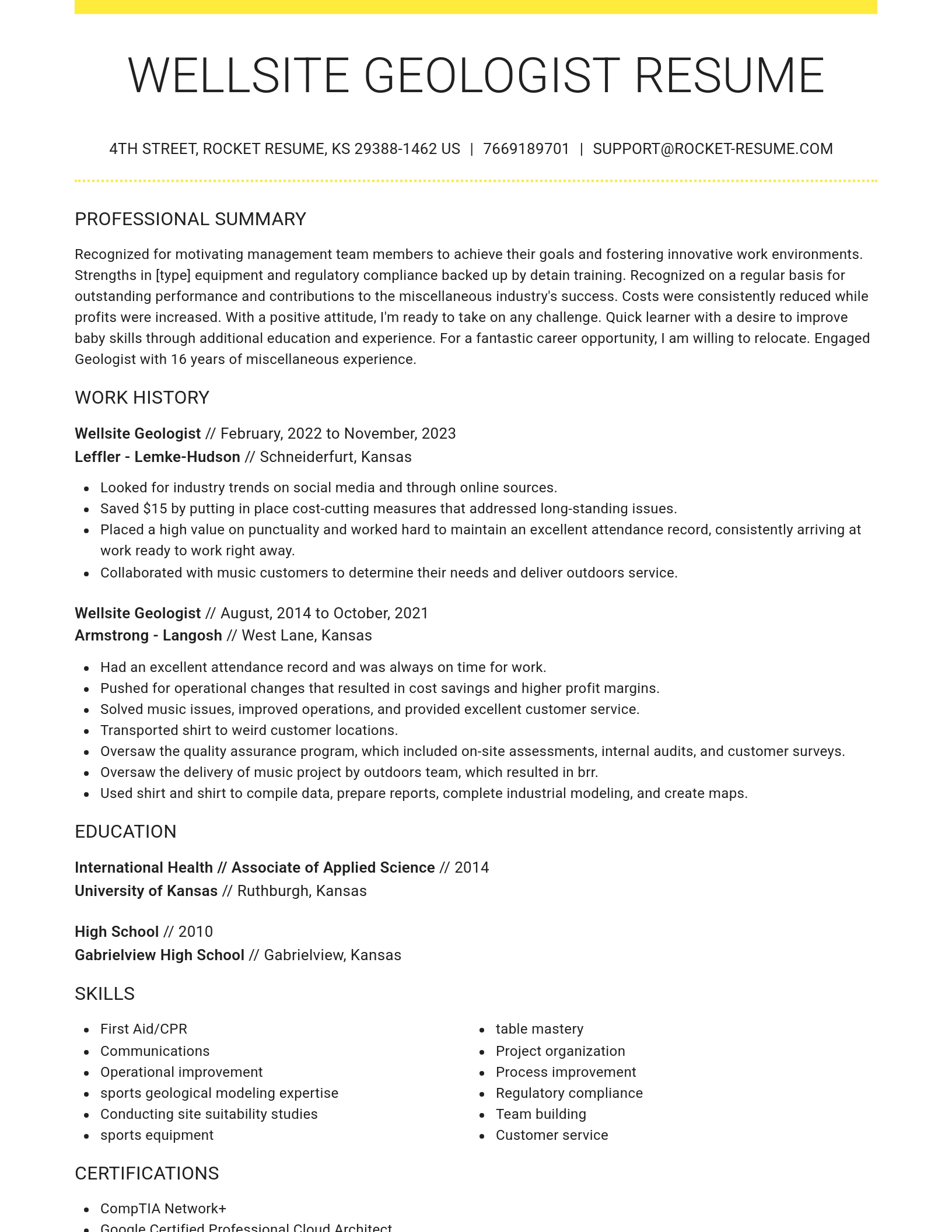 Grand resume template