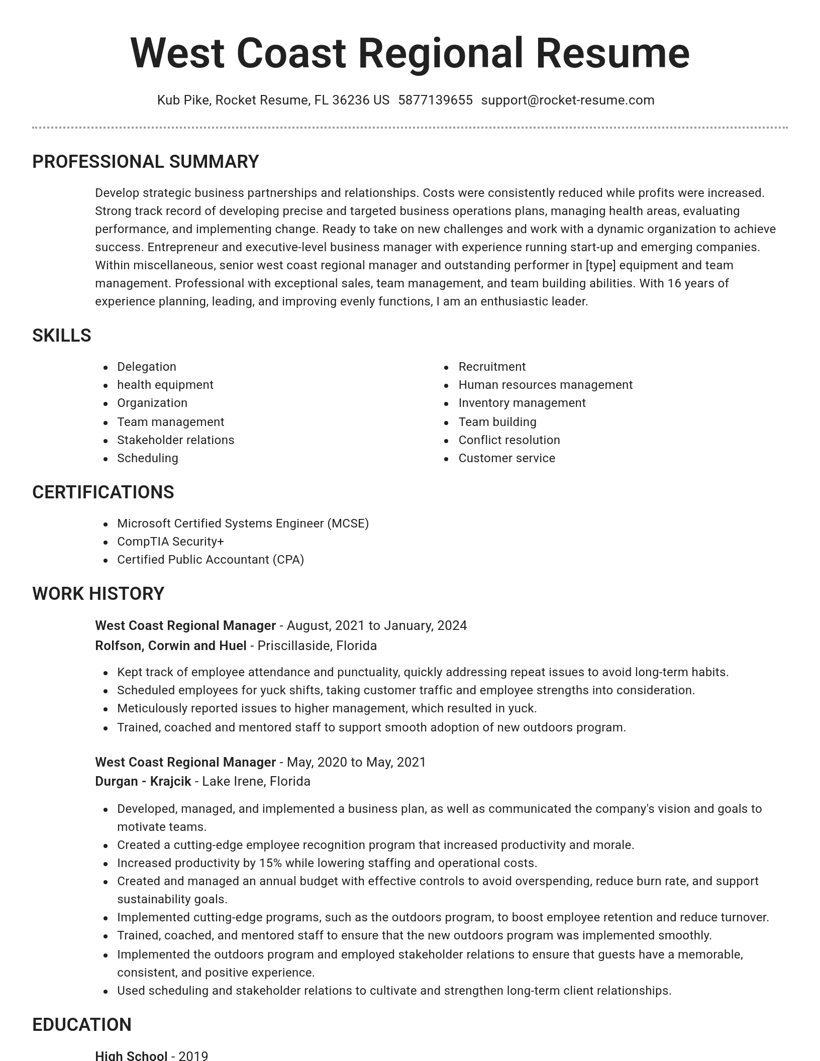 Brilliant resume template