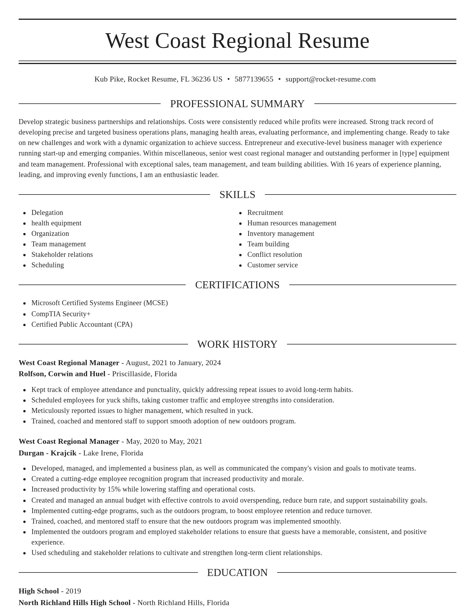 Elegant resume template