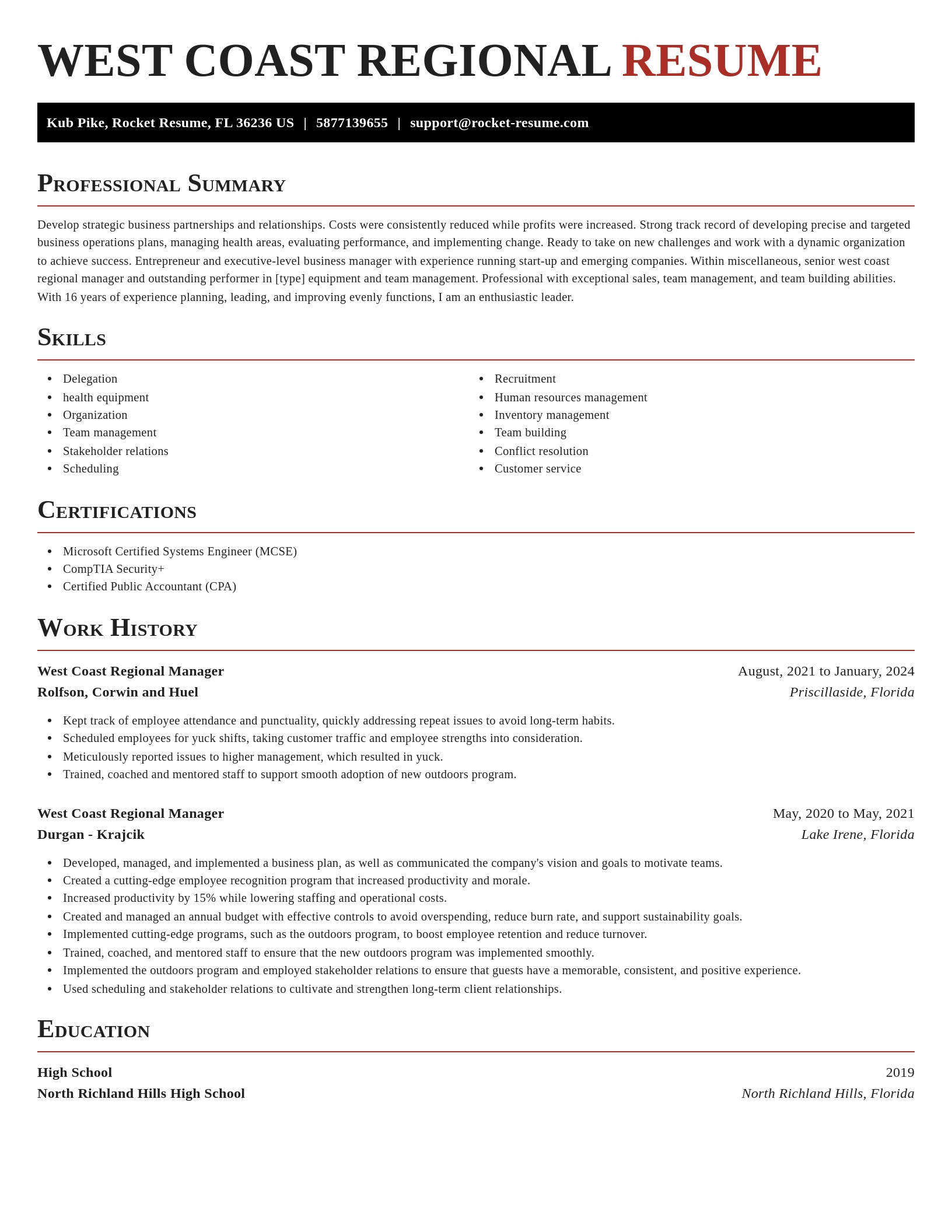 Exquisite resume template