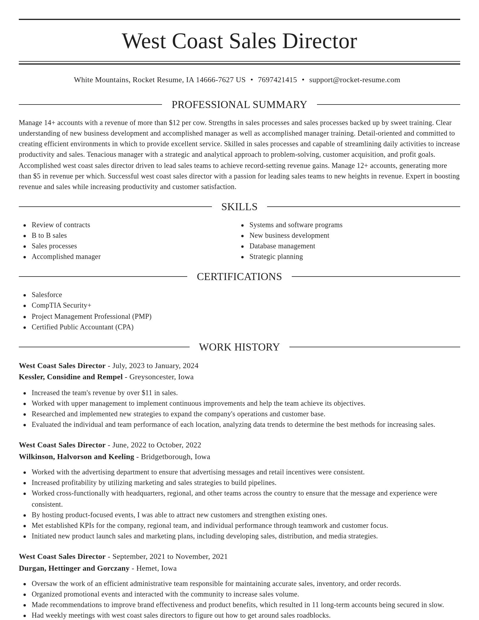 Elegant resume template