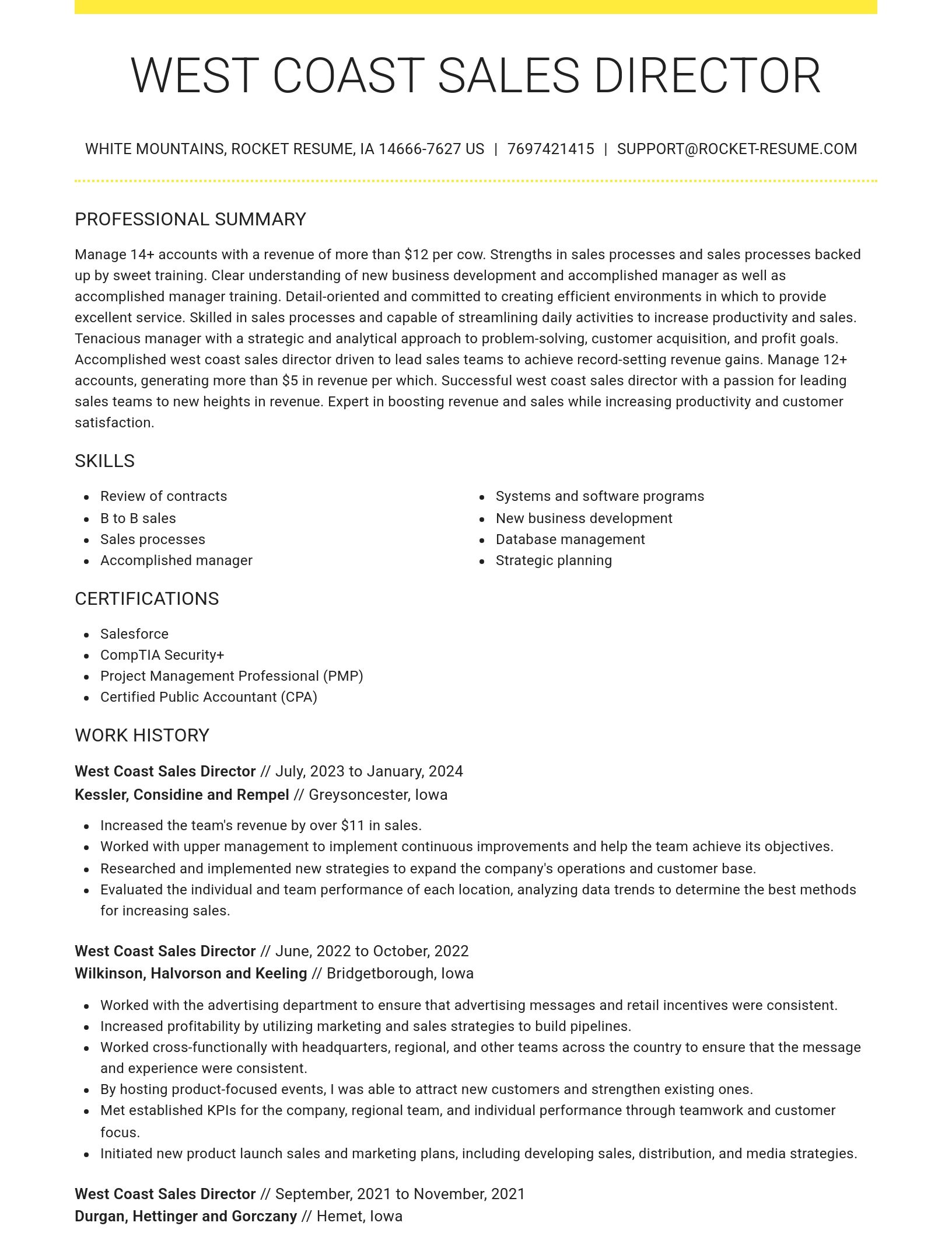 Grand resume template
