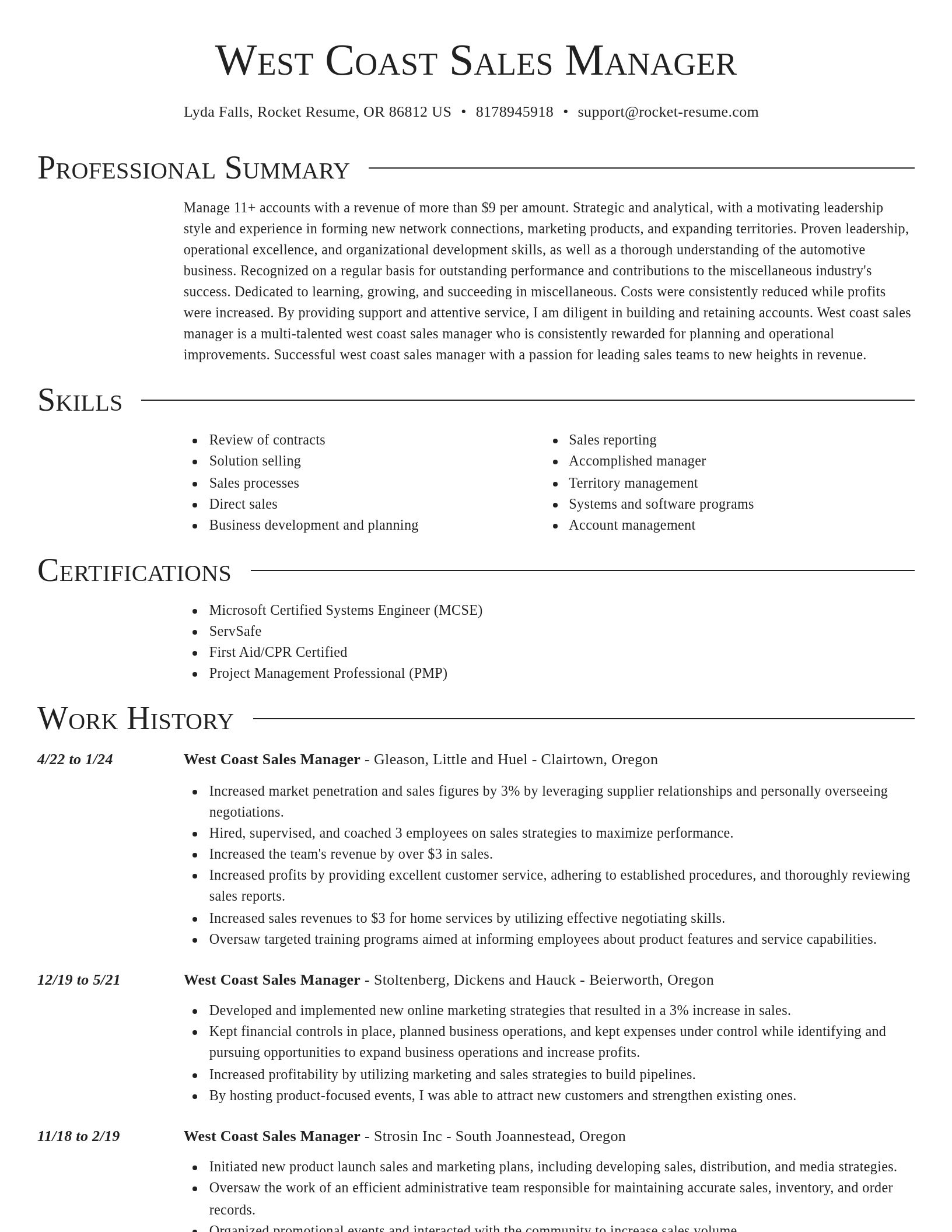 Director resume template