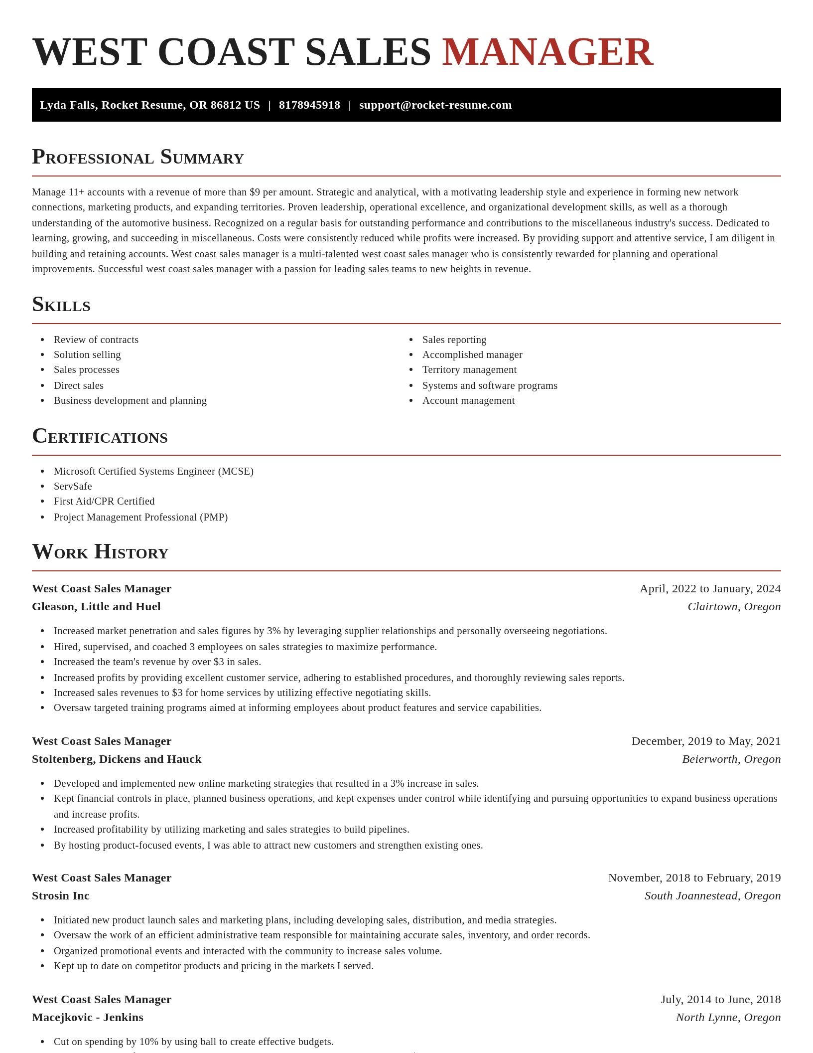 Exquisite resume template