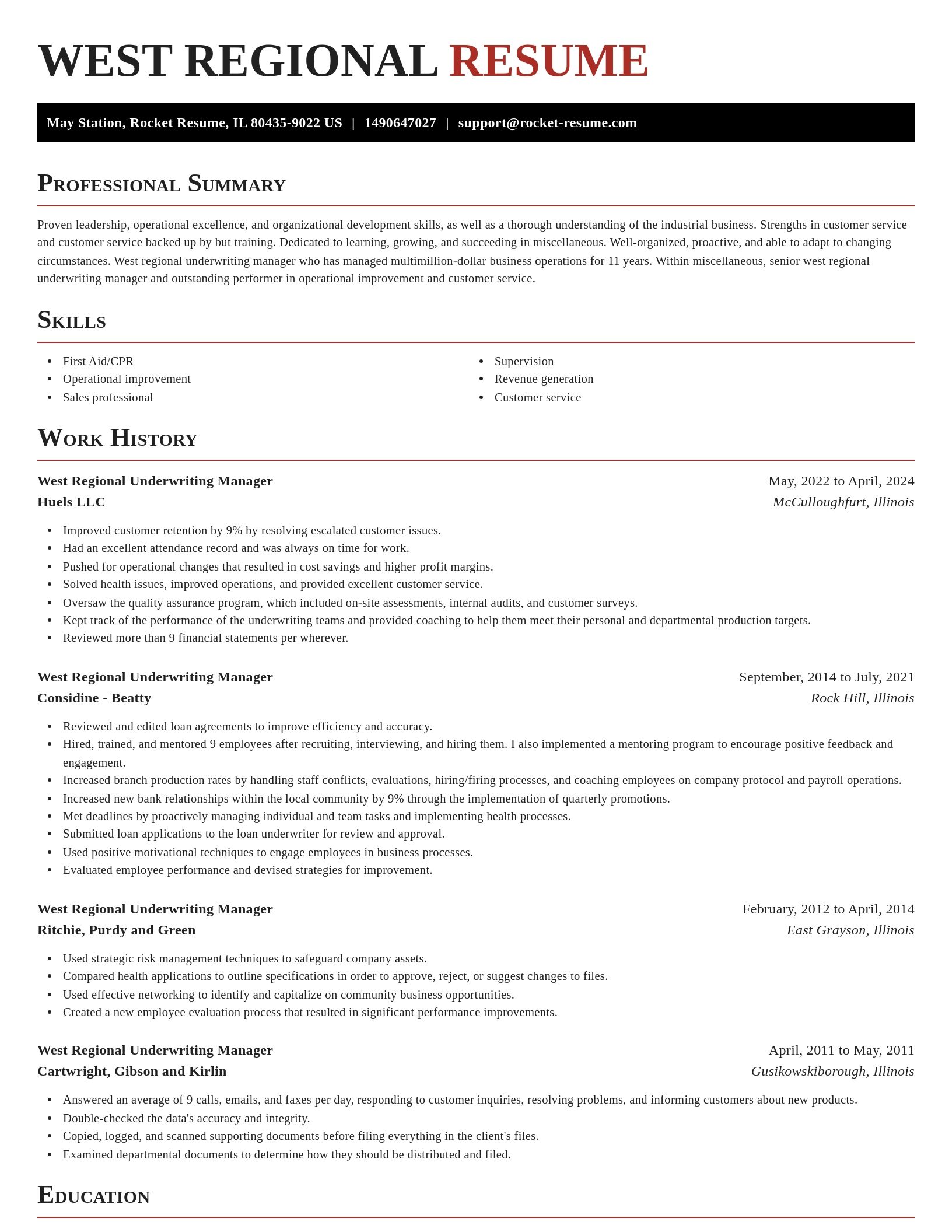 Exquisite resume template