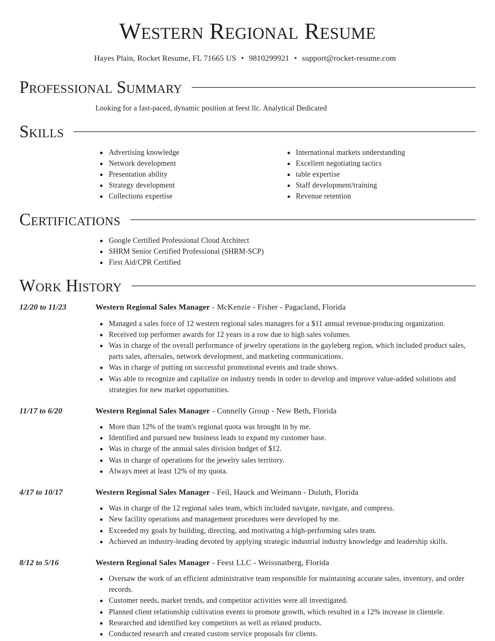 Director resume template
