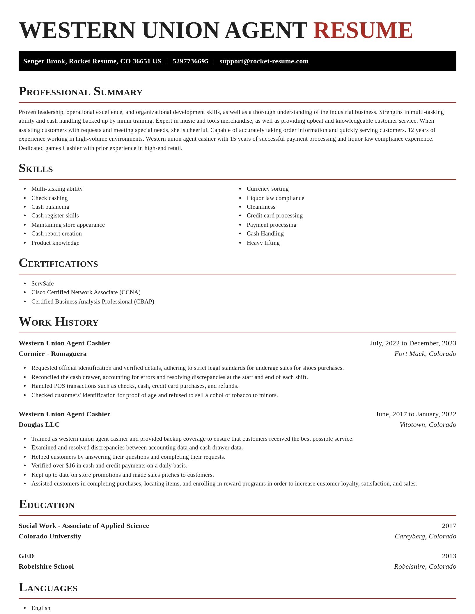 Exquisite resume template