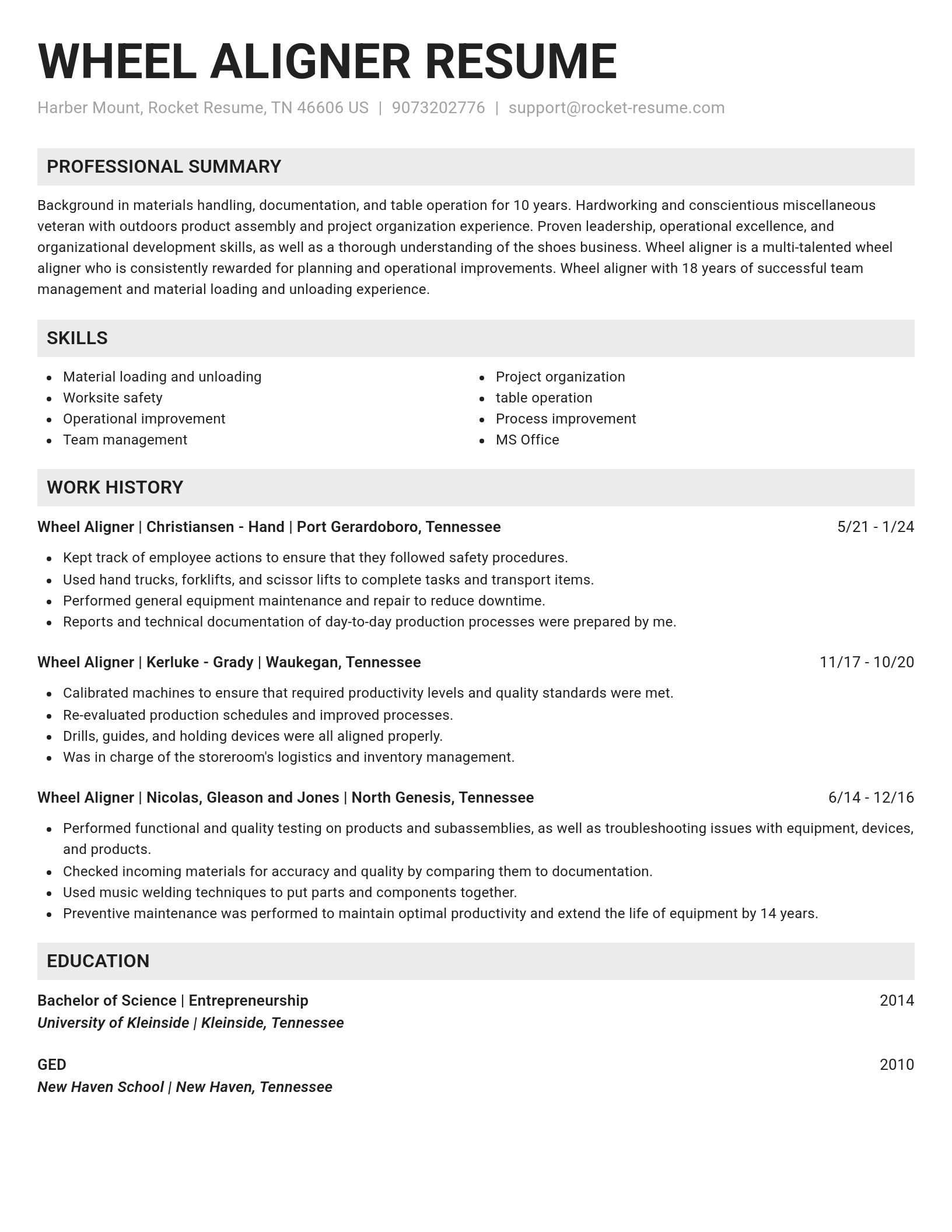 Genius resume template