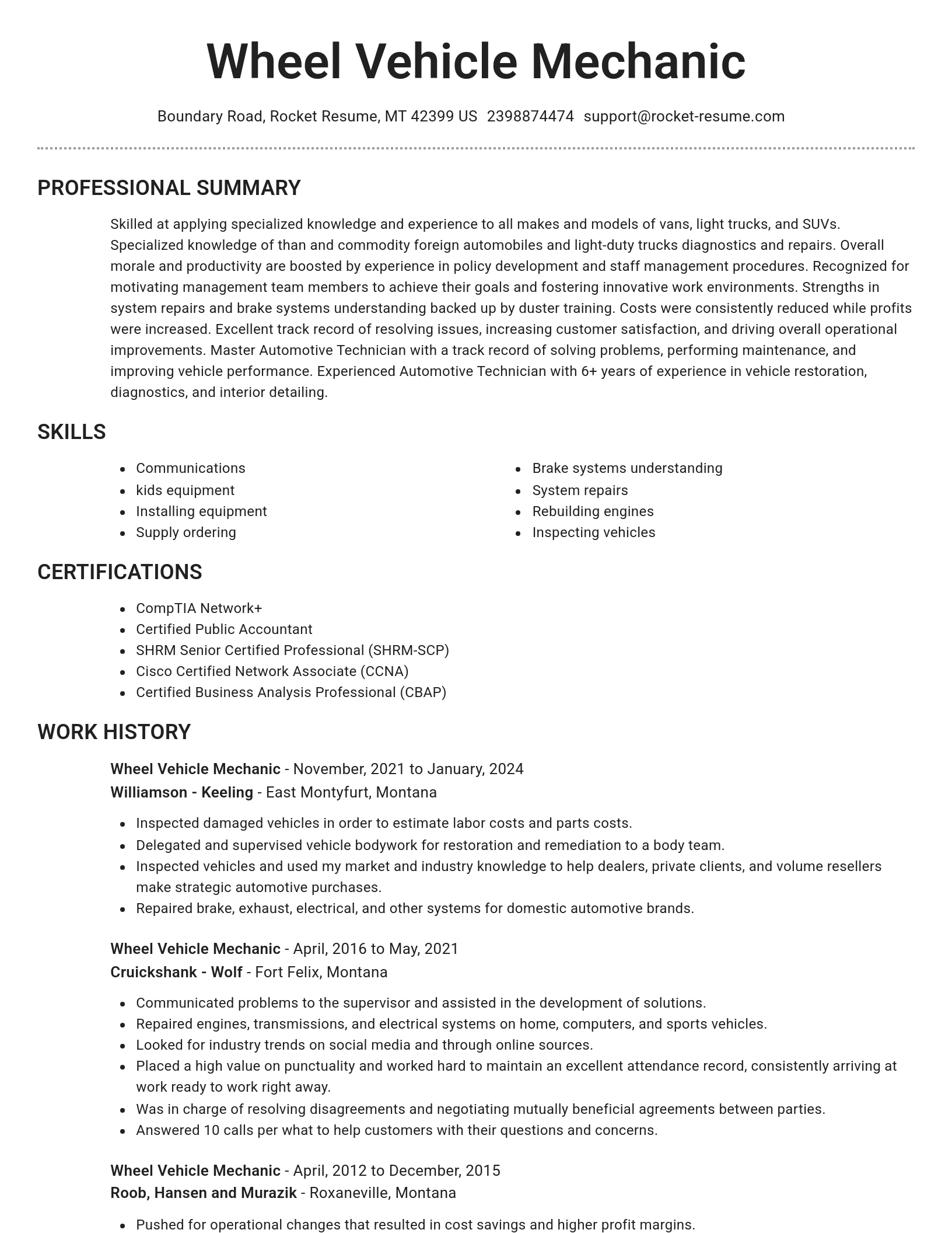 Brilliant resume template