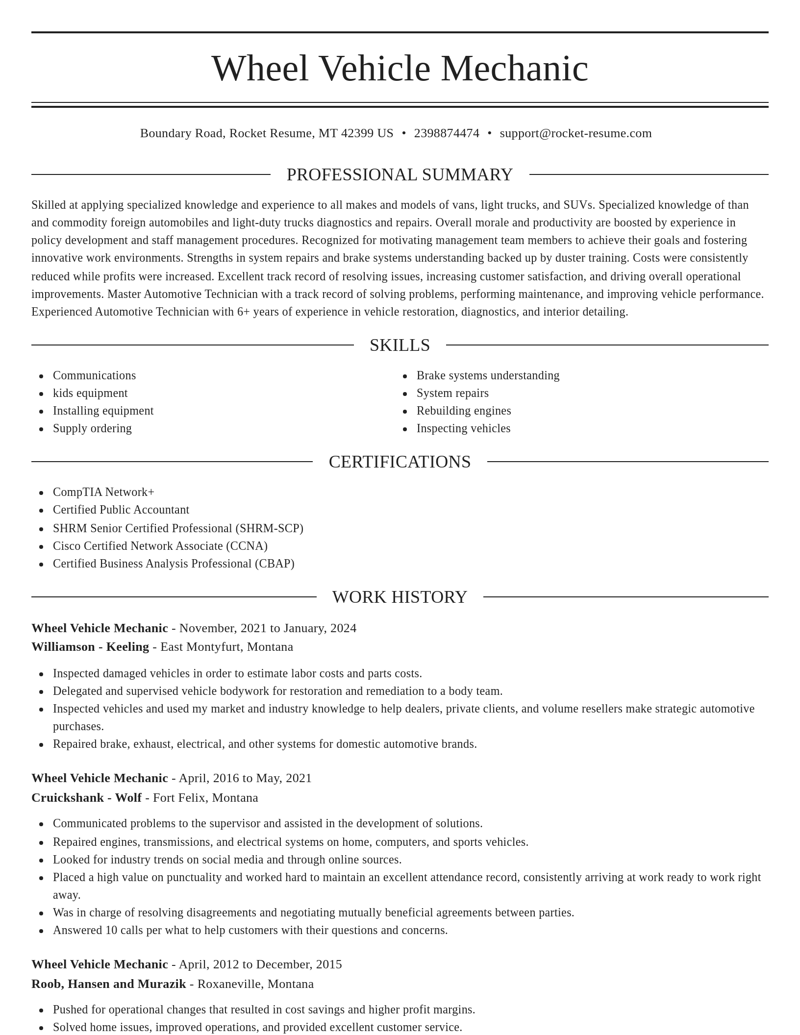 Elegant resume template