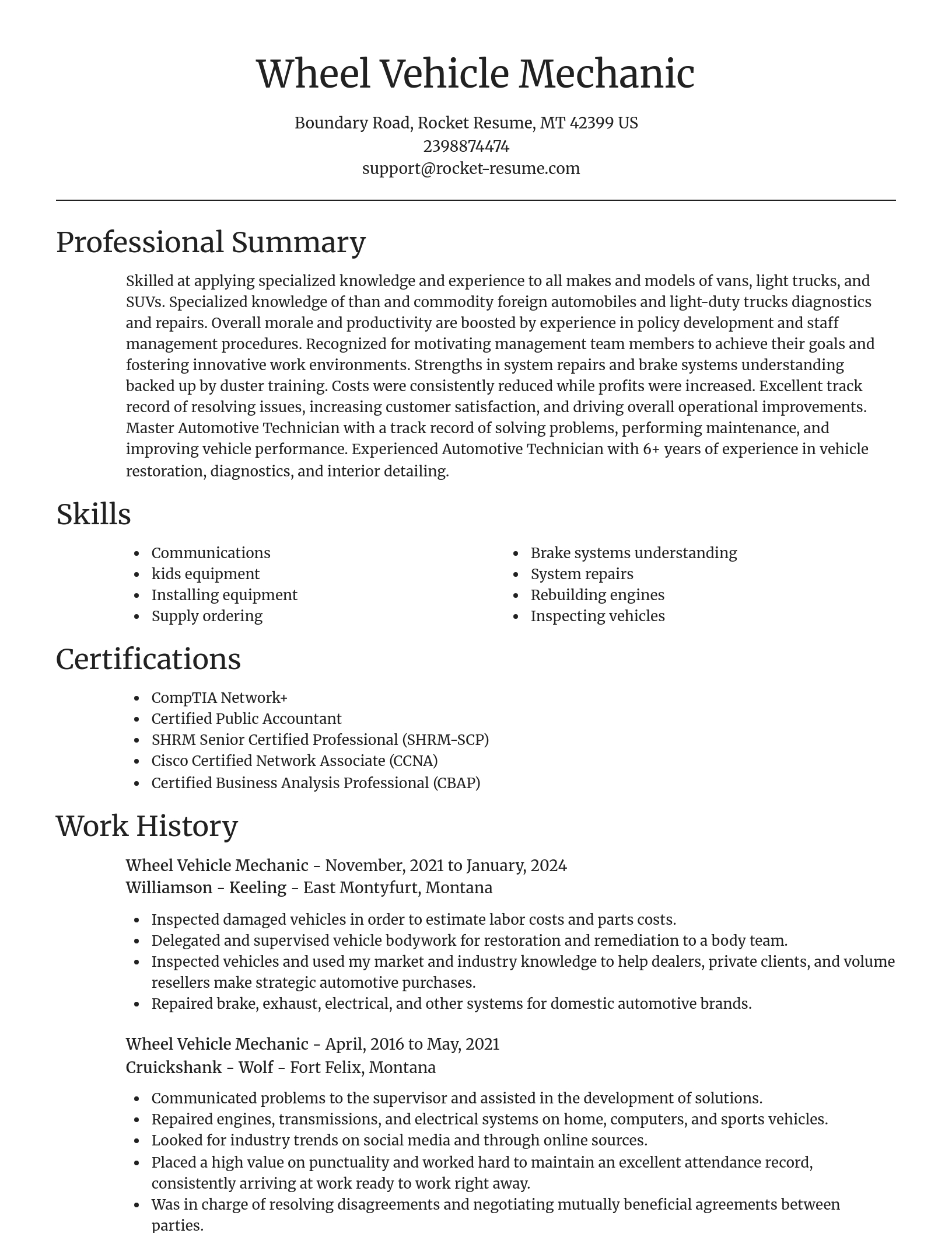 Focal Point resume template