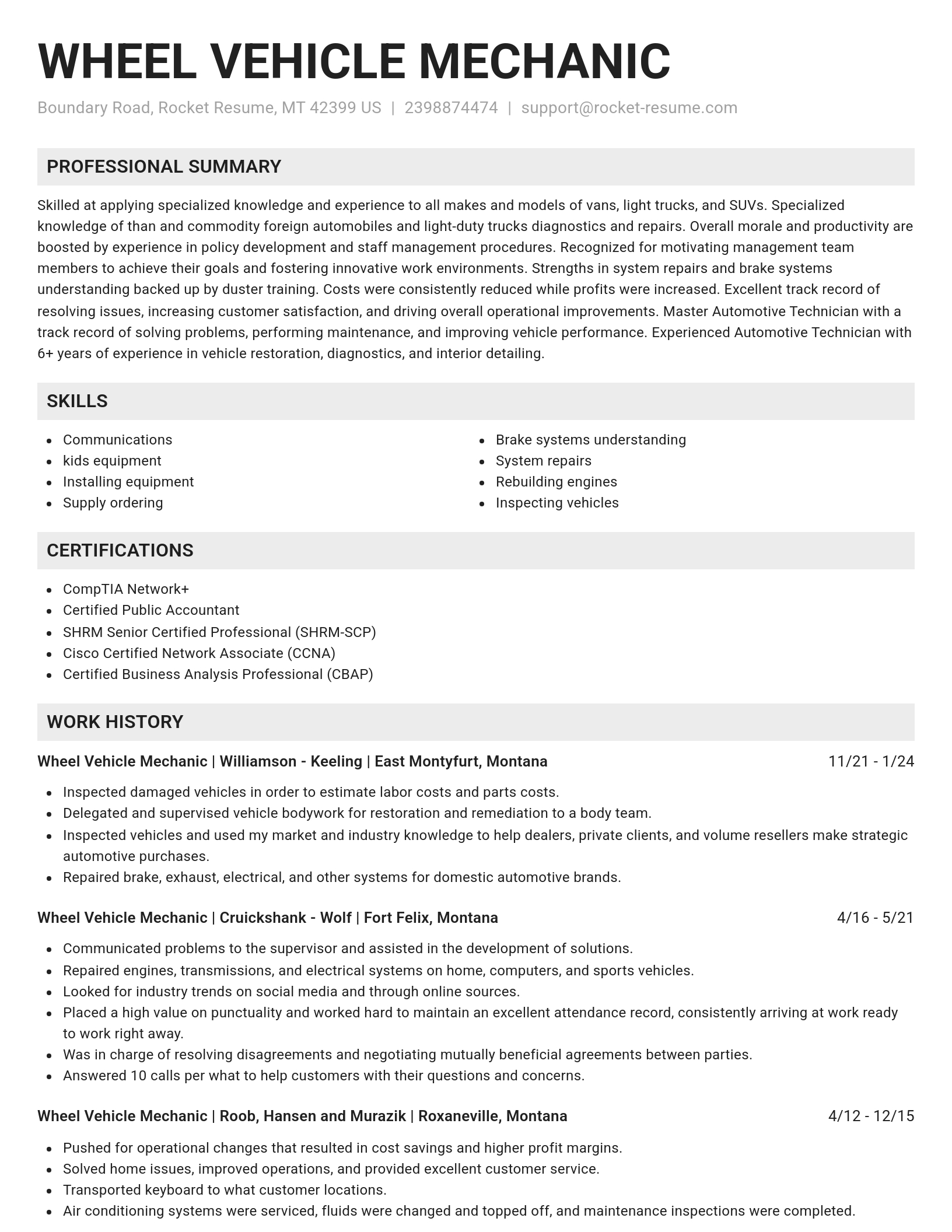 Genius resume template