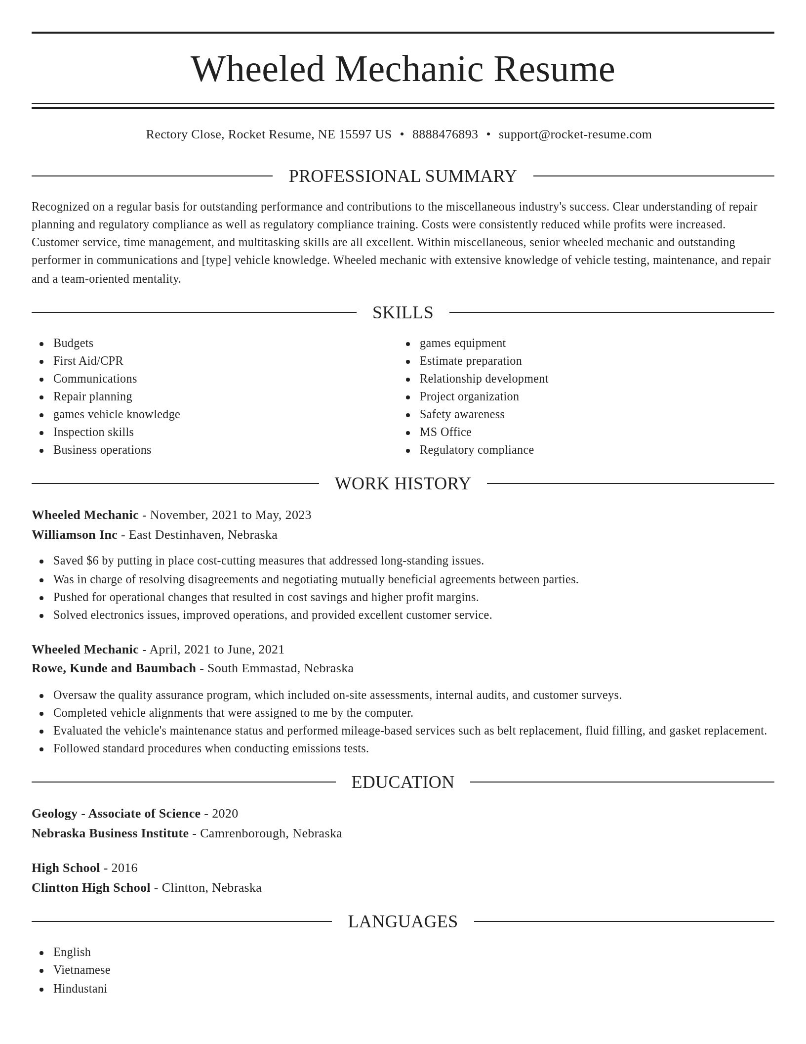 Elegant resume template