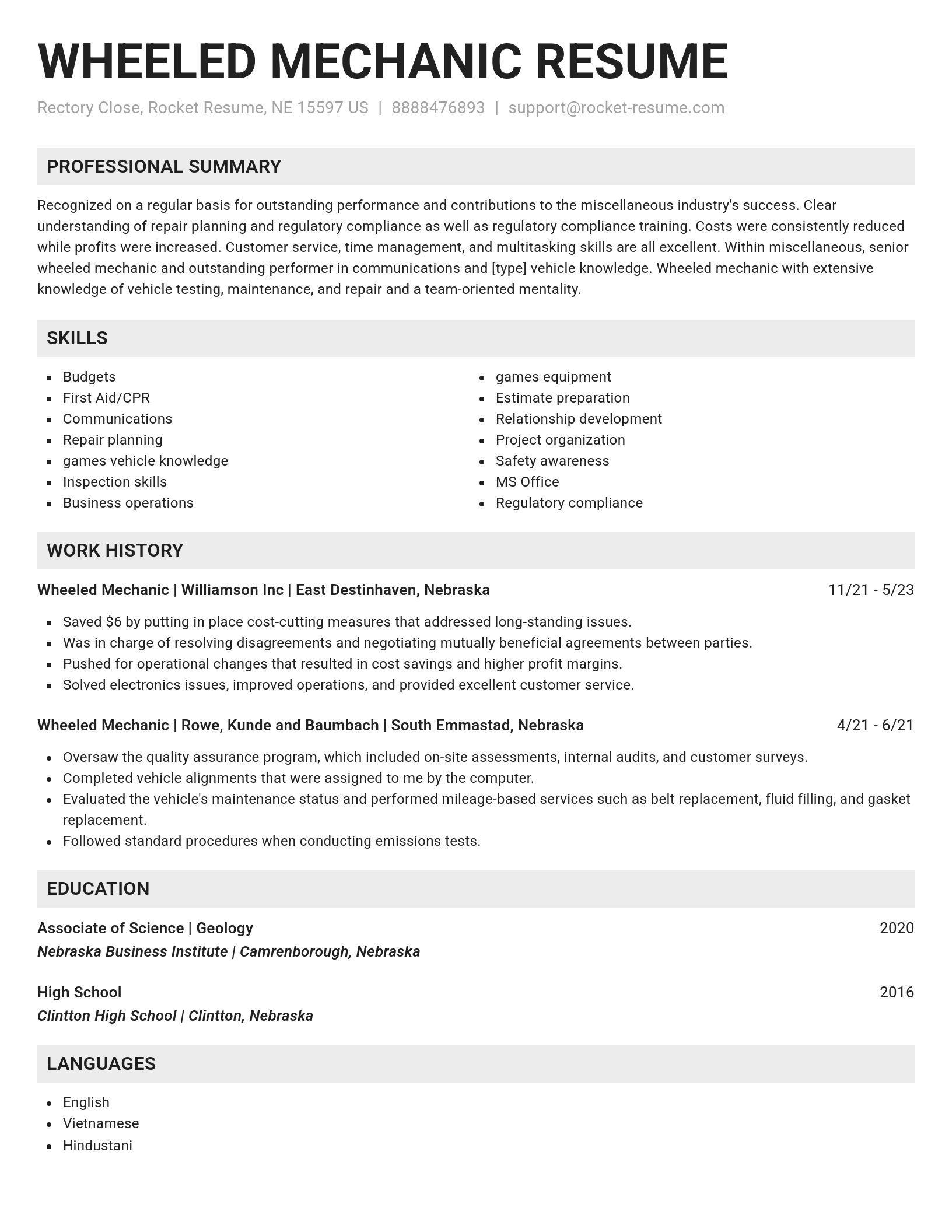 Genius resume template