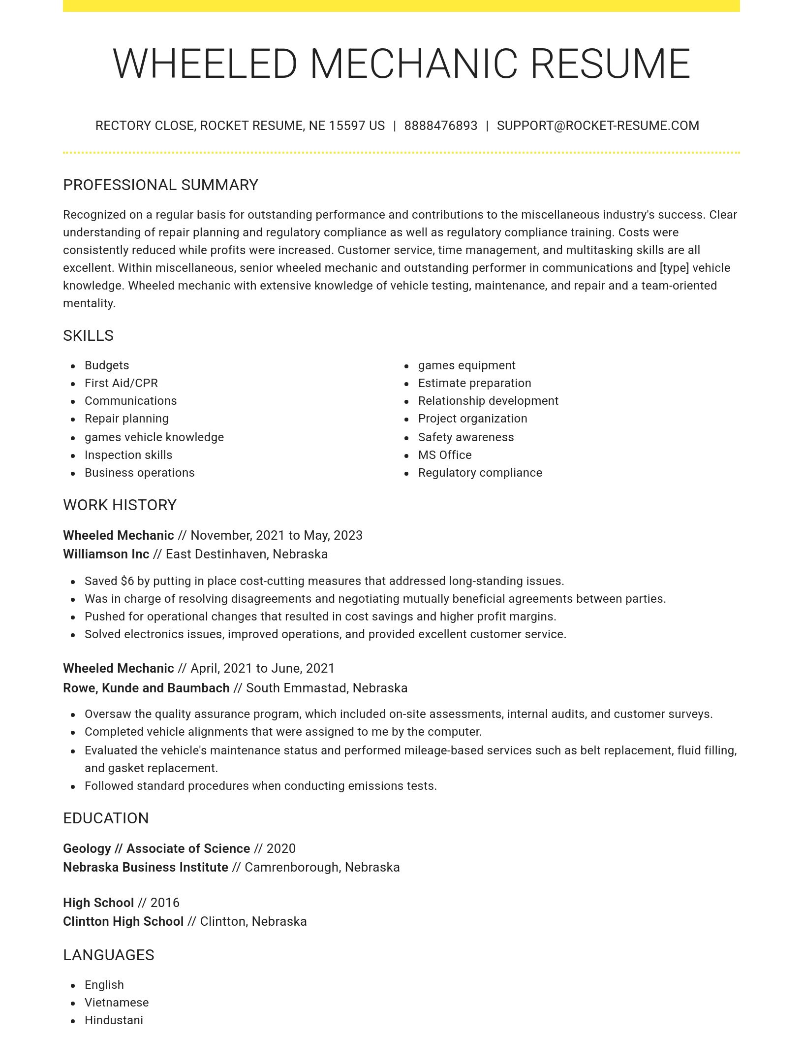 Grand resume template