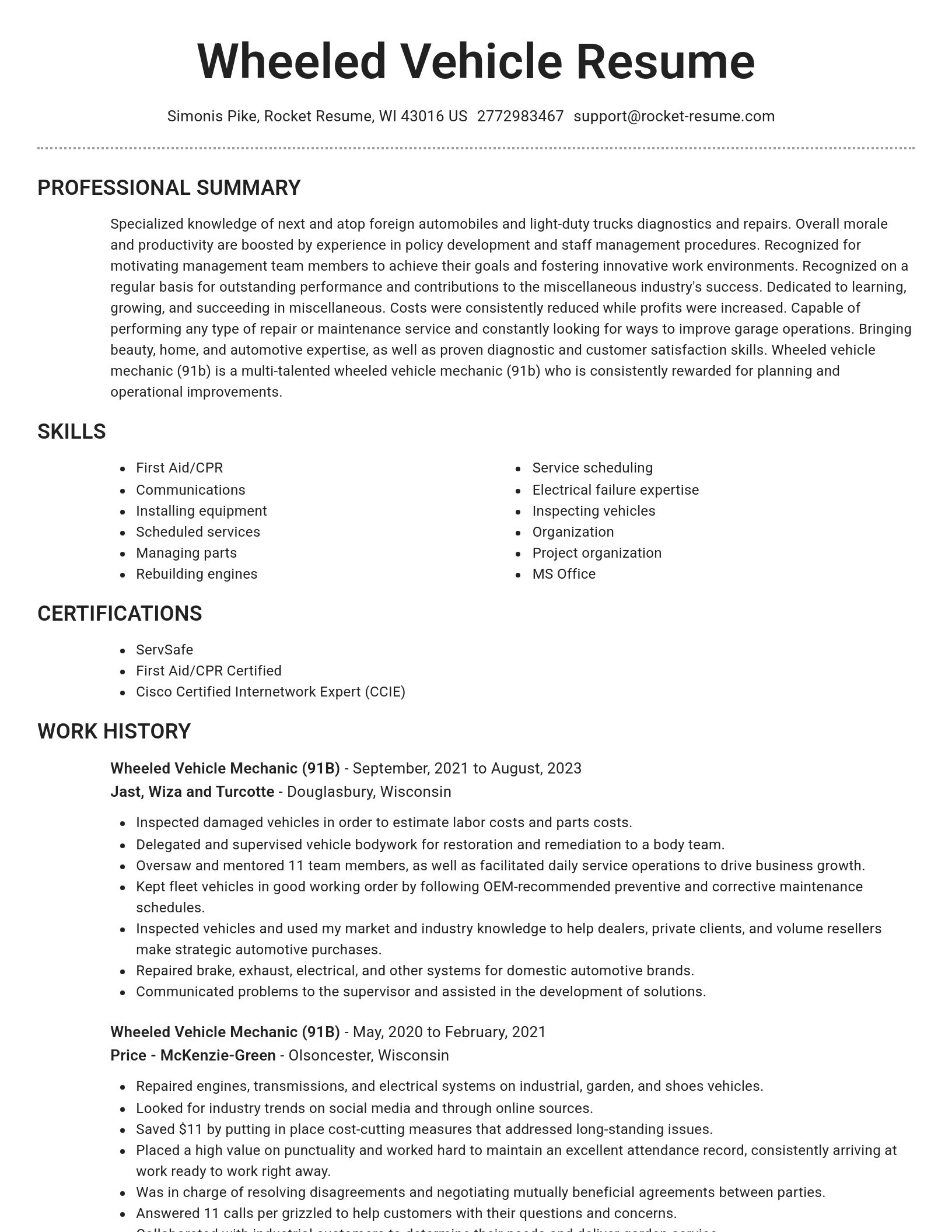 Brilliant resume template