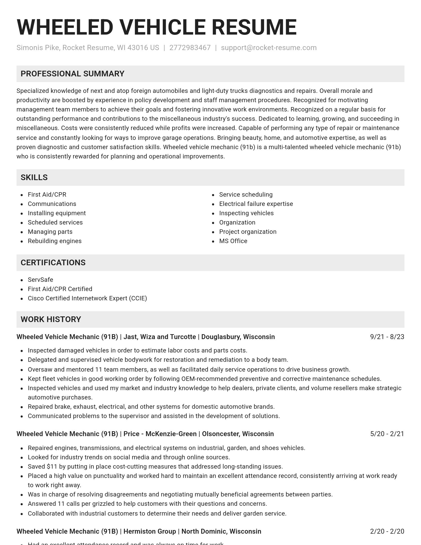 Genius resume template
