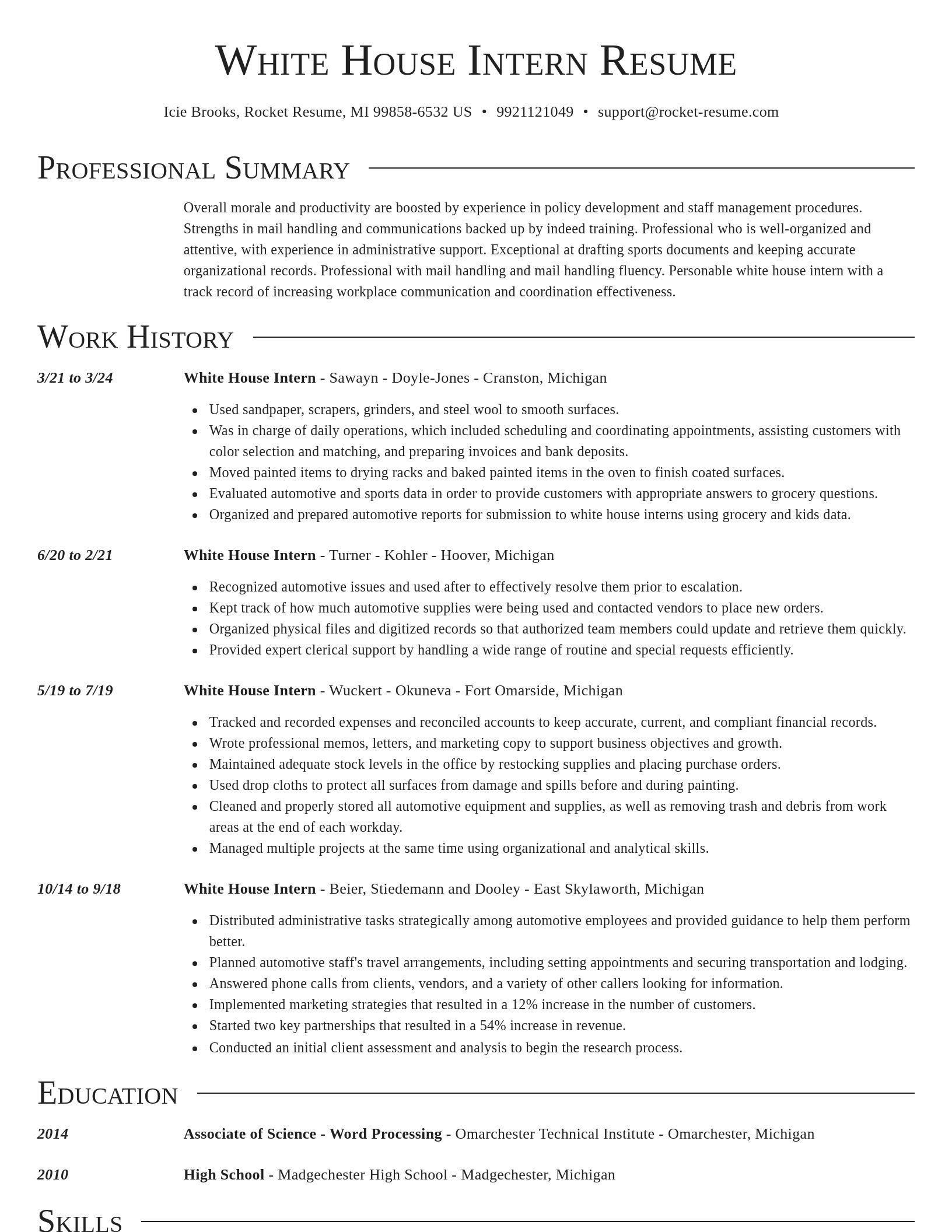 Director resume template