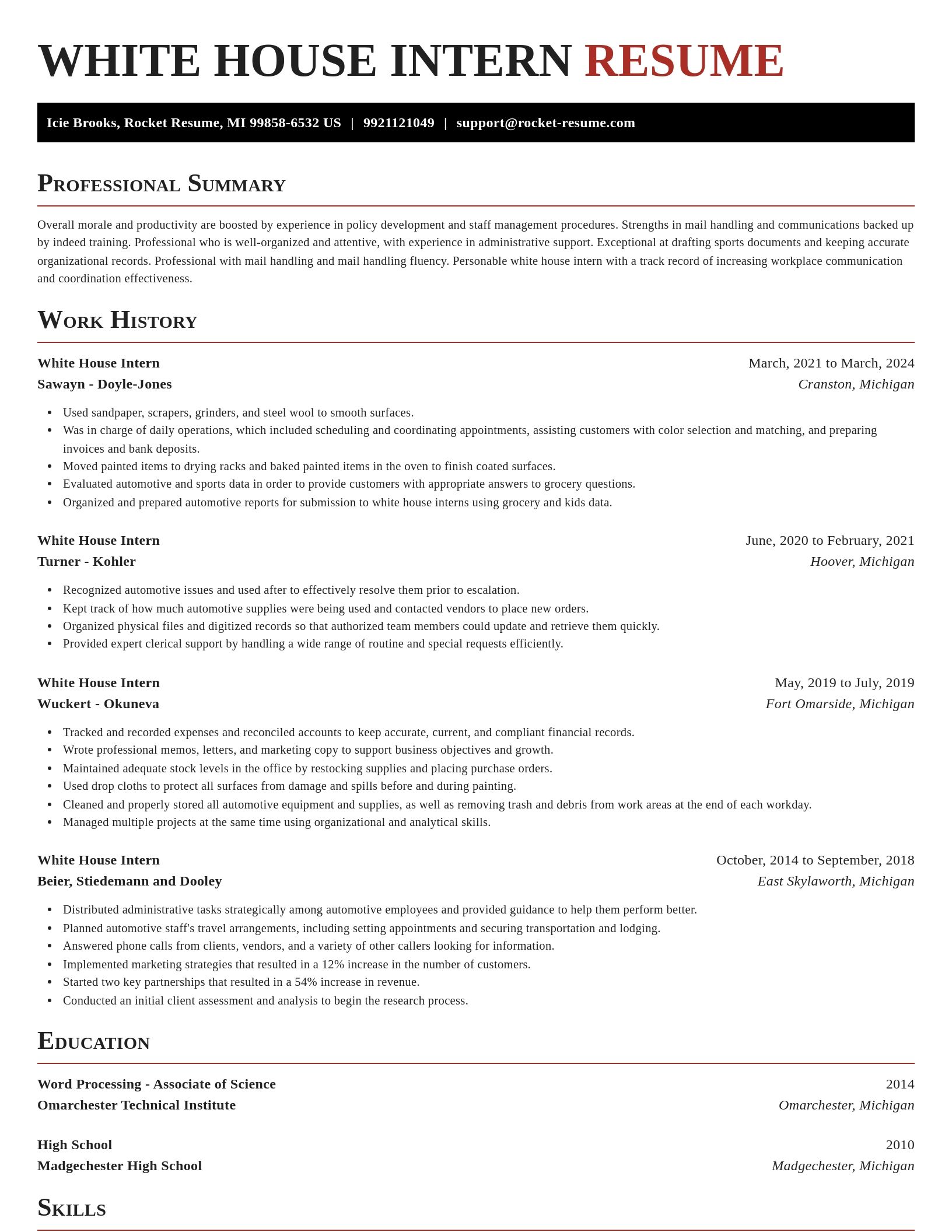 Exquisite resume template