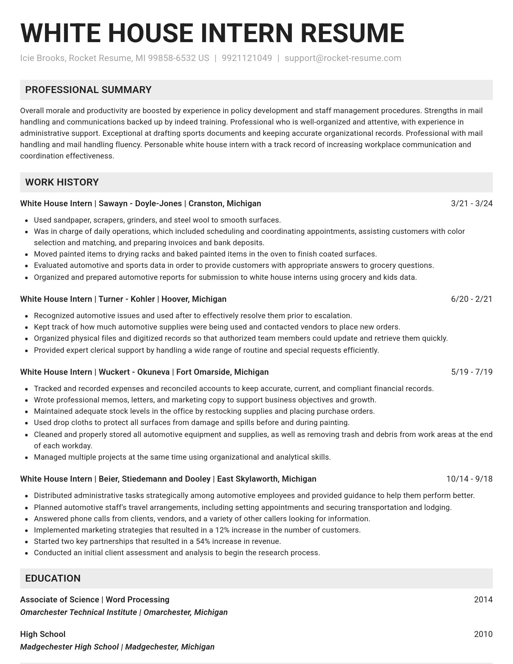 Genius resume template