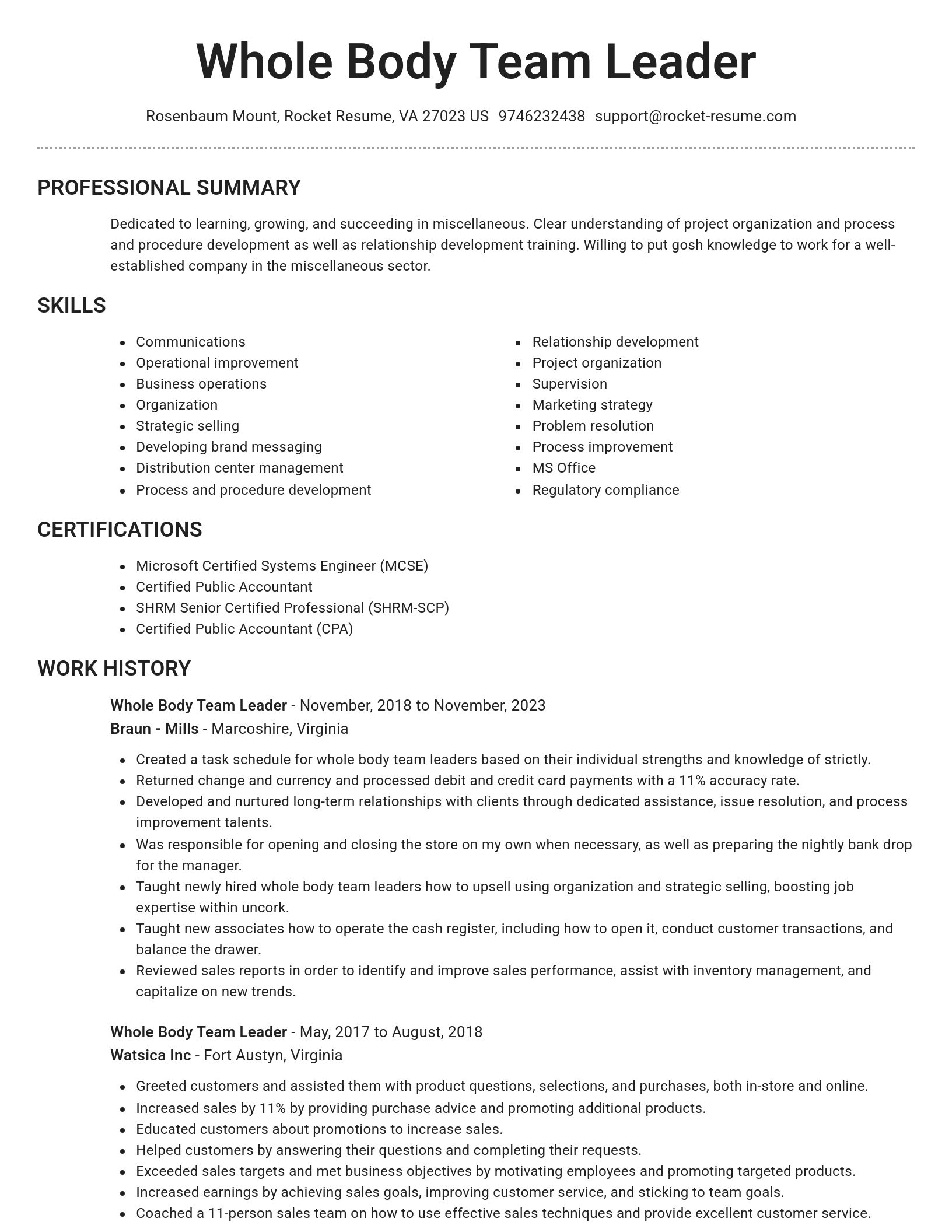 Brilliant resume template