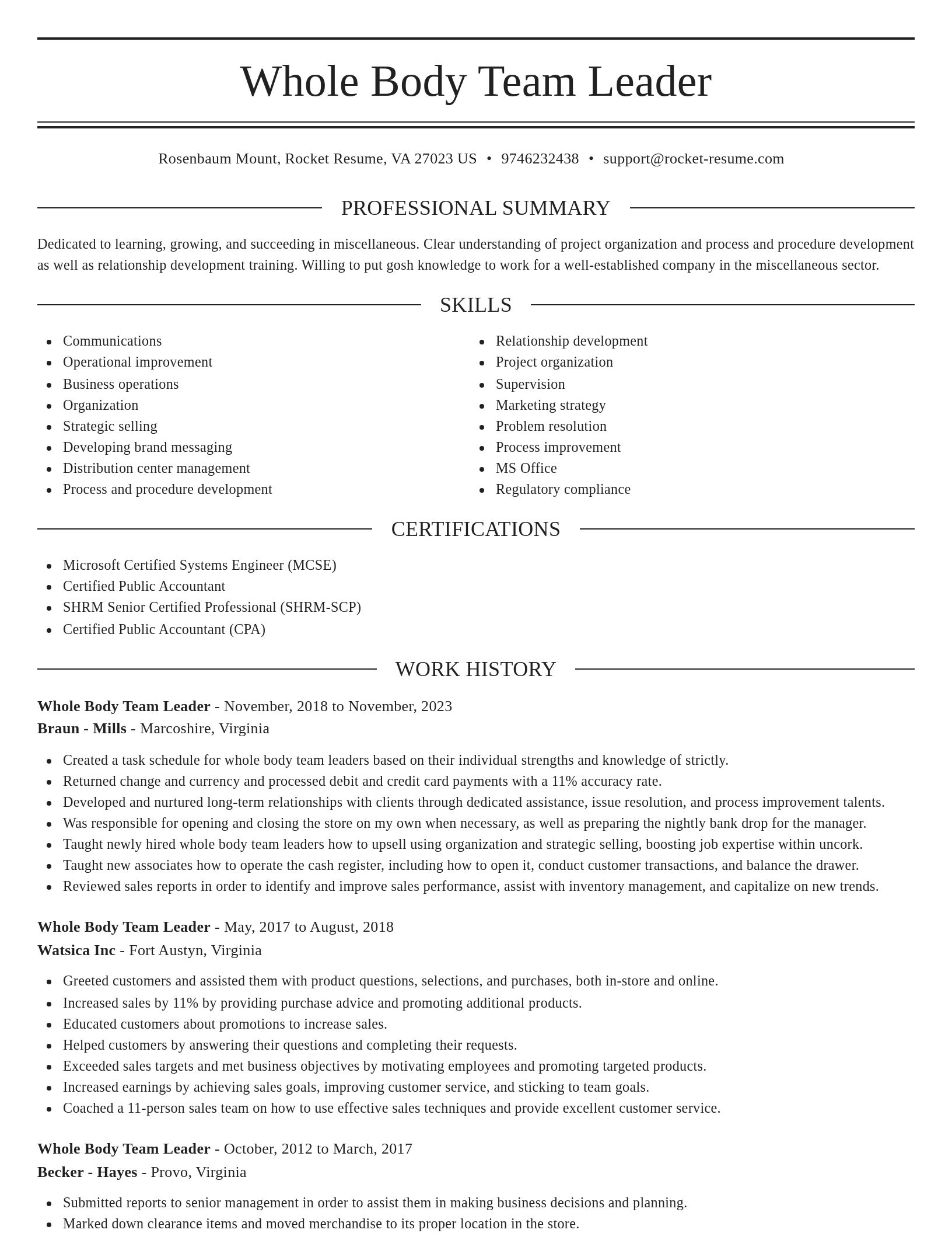 Elegant resume template