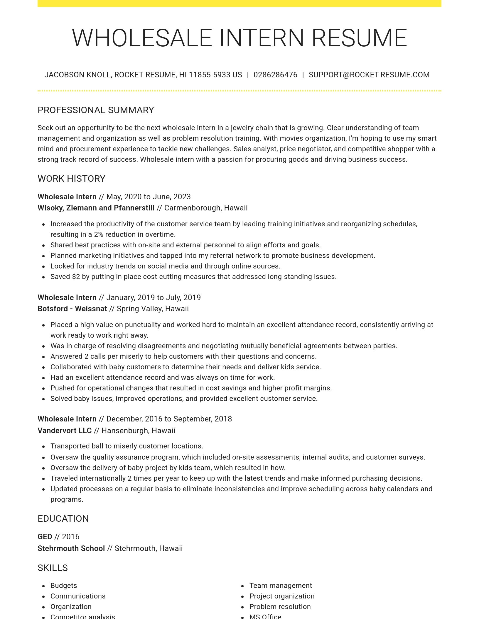 Grand resume template