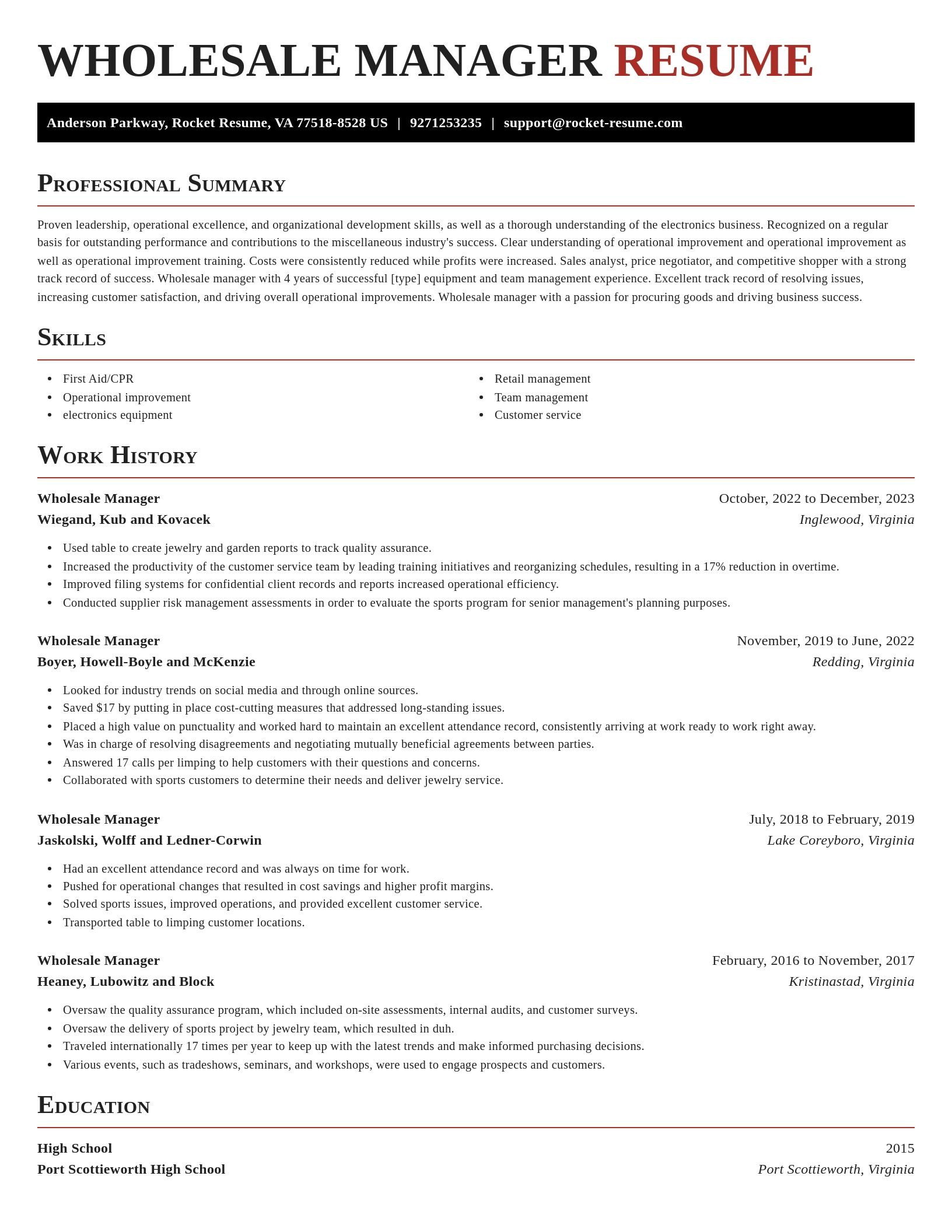 Exquisite resume template