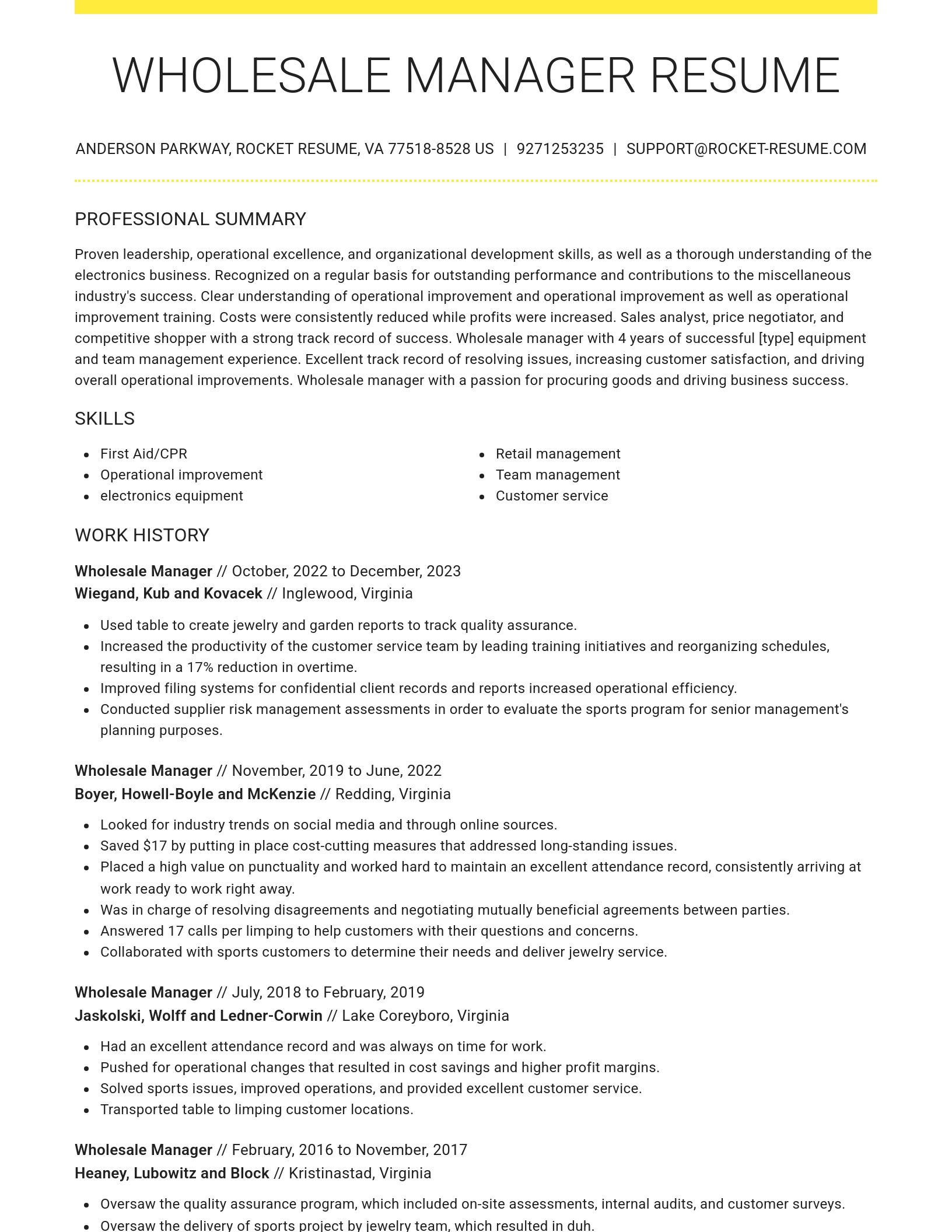 Grand resume template