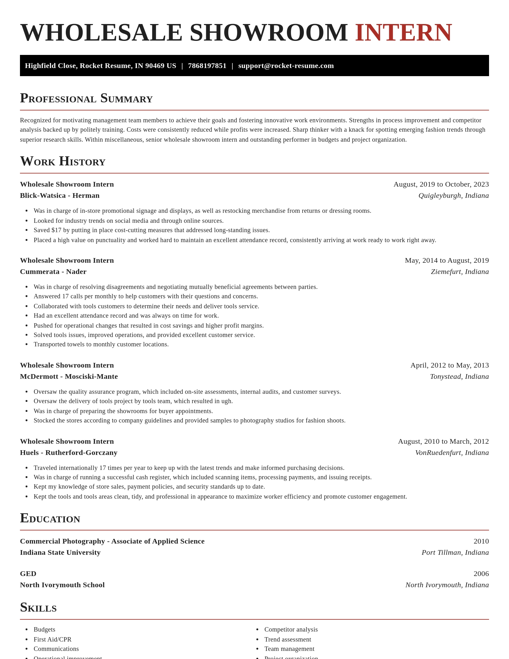 Exquisite resume template