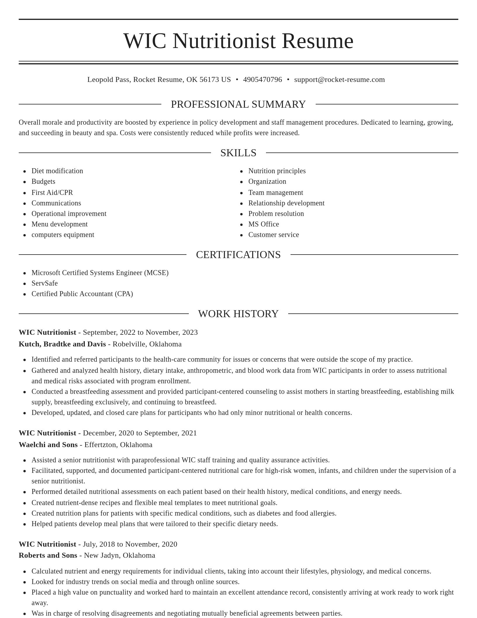 Elegant resume template